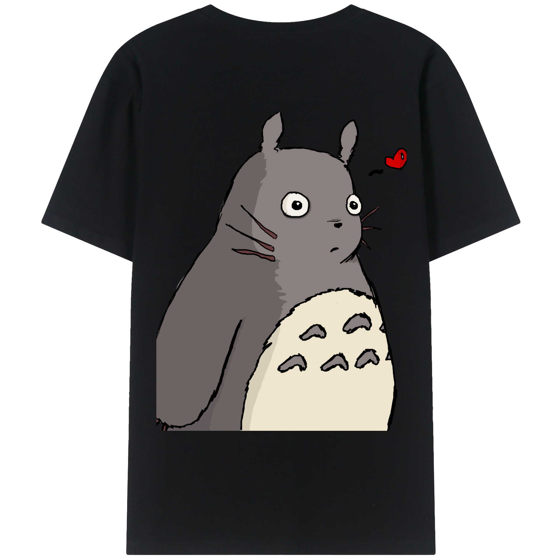 （画像用） となりのトトロ 草壁メイ 草壁サツキ My Neighbor Totoro Satsuki Kusakabe Mei Kusakabe 綿100％ メンズ半袖Tシャツ（バックプリント） 通気性
