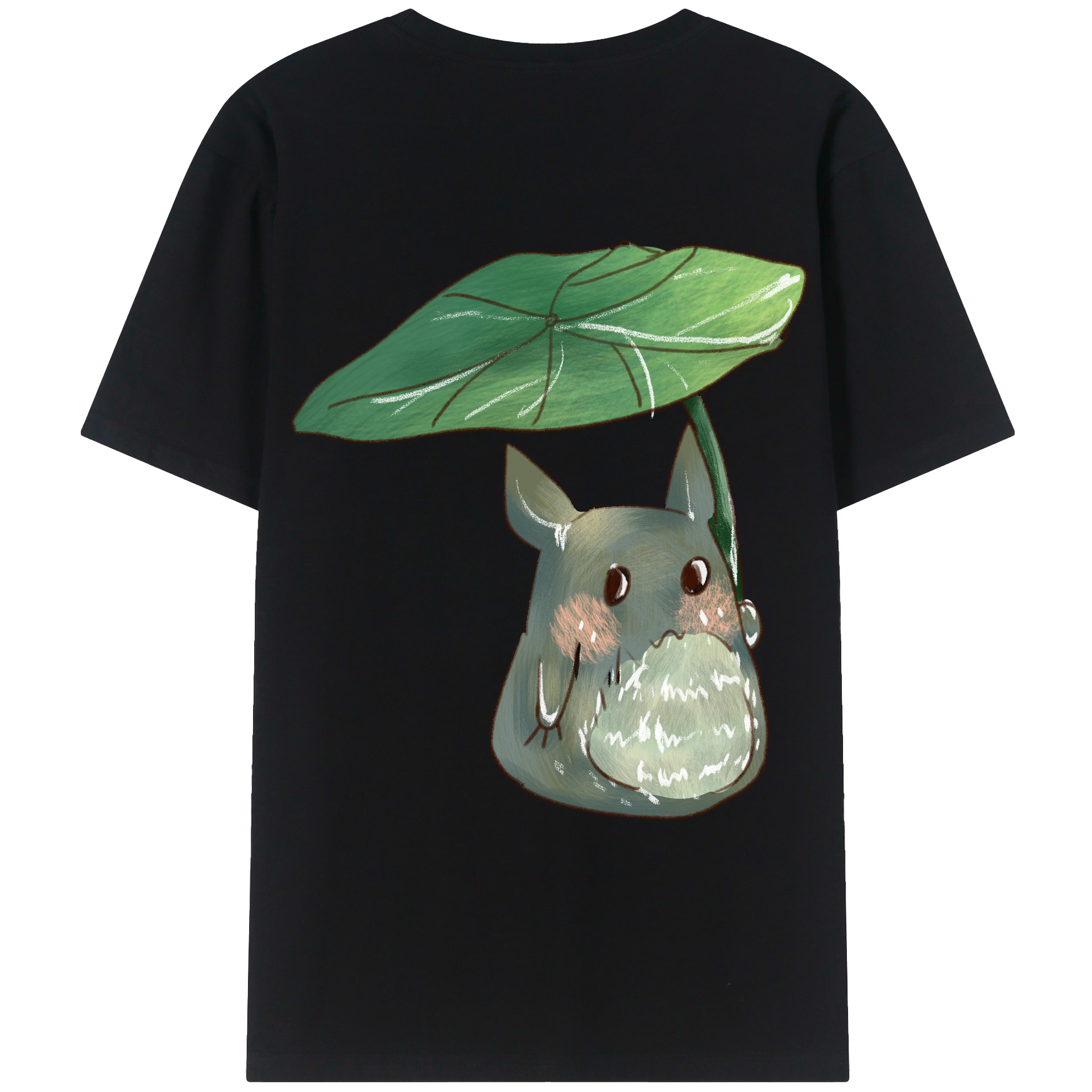 （画像用） となりのトトロ 草壁メイ 草壁サツキ My Neighbor Totoro Satsuki Kusakabe Mei Kusakabe 綿100％ メンズ半袖Tシャツ（バックプリント） 通気性