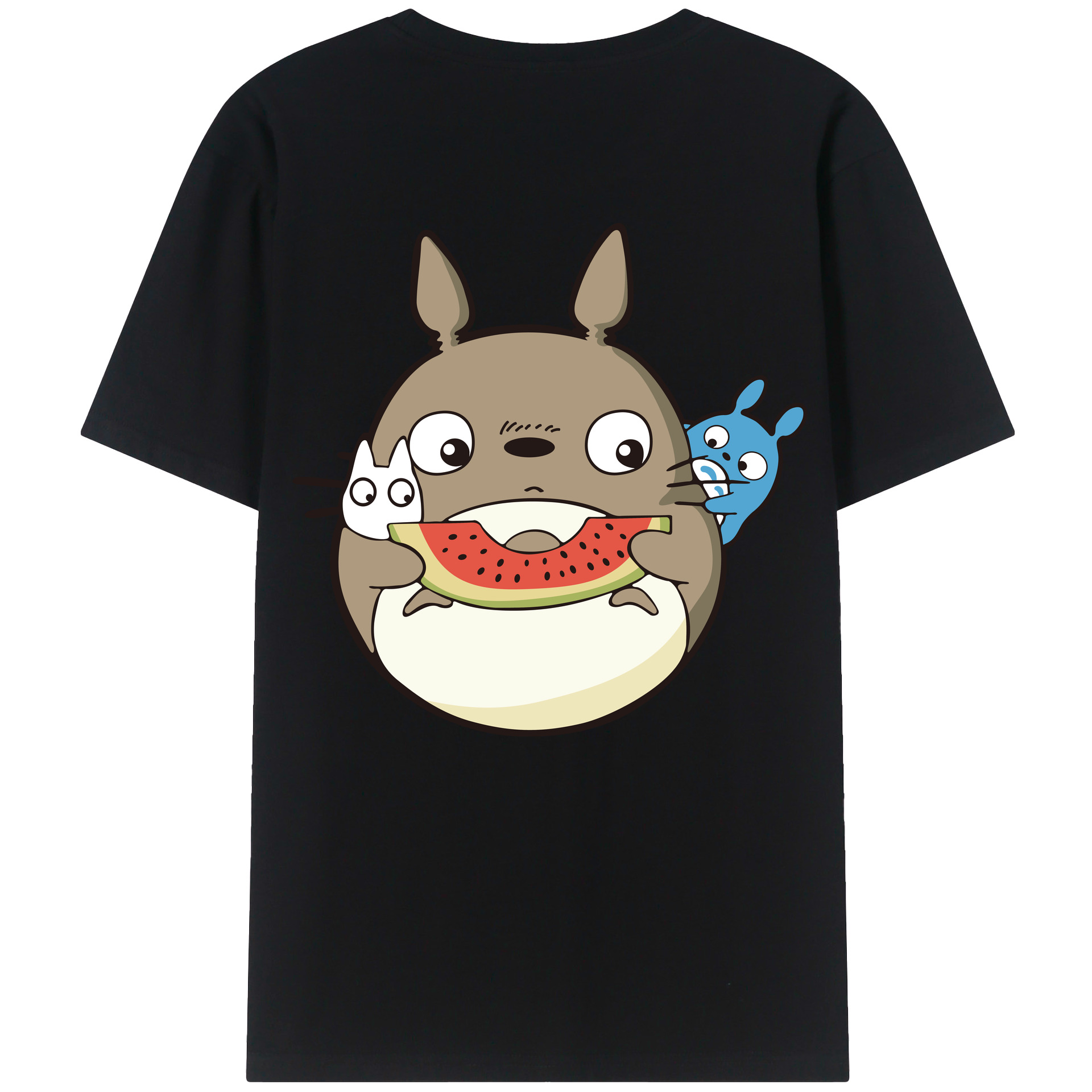 （画像用） となりのトトロ 草壁メイ 草壁サツキ My Neighbor Totoro Satsuki Kusakabe Mei Kusakabe 綿100％ メンズ半袖Tシャツ（バックプリント） 通気性