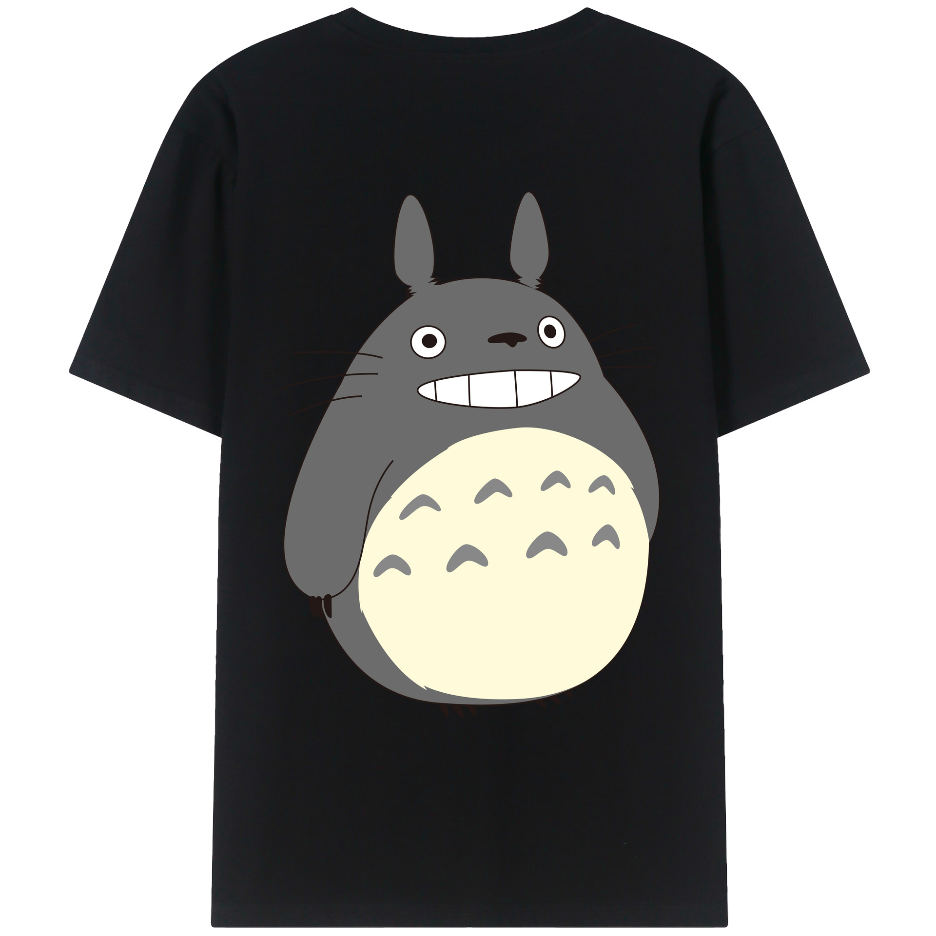 （画像用） となりのトトロ 草壁メイ 草壁サツキ My Neighbor Totoro Satsuki Kusakabe Mei Kusakabe 綿100％ メンズ半袖Tシャツ（バックプリント） 通気性