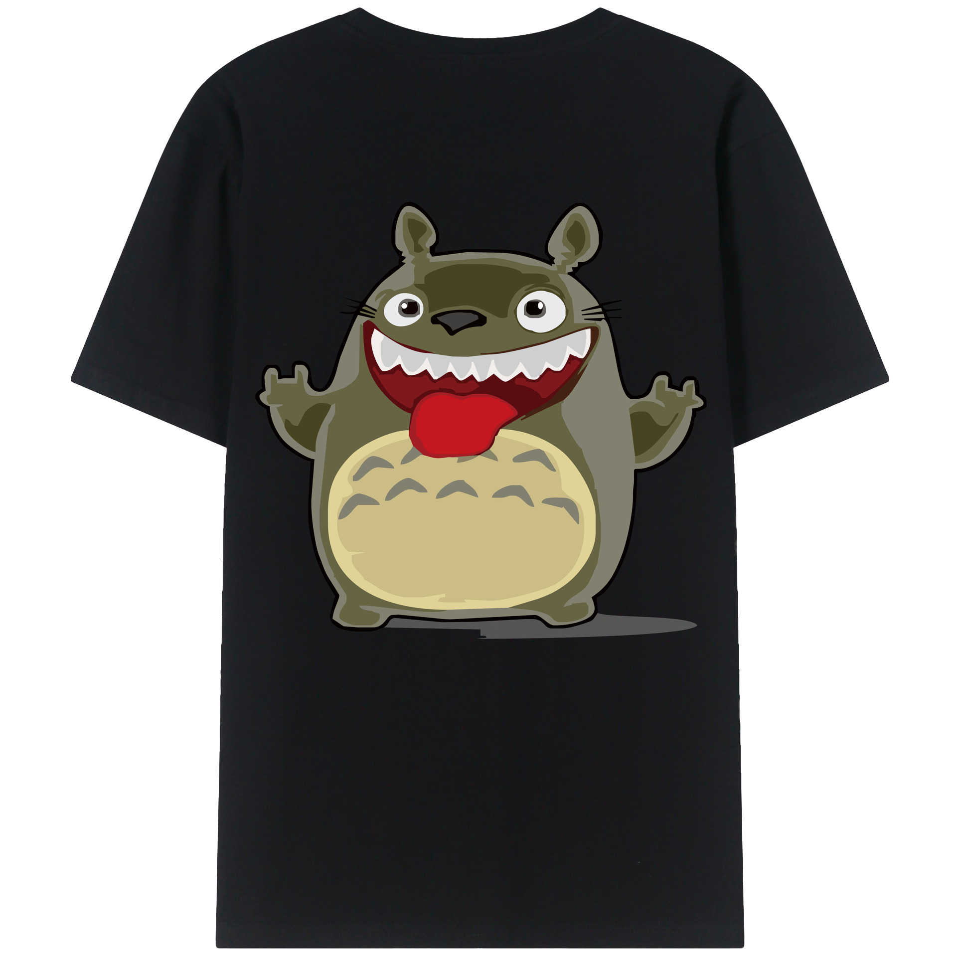 （画像用） となりのトトロ 草壁メイ 草壁サツキ My Neighbor Totoro Satsuki Kusakabe Mei Kusakabe 綿100％ メンズ半袖Tシャツ（バックプリント） 通気性
