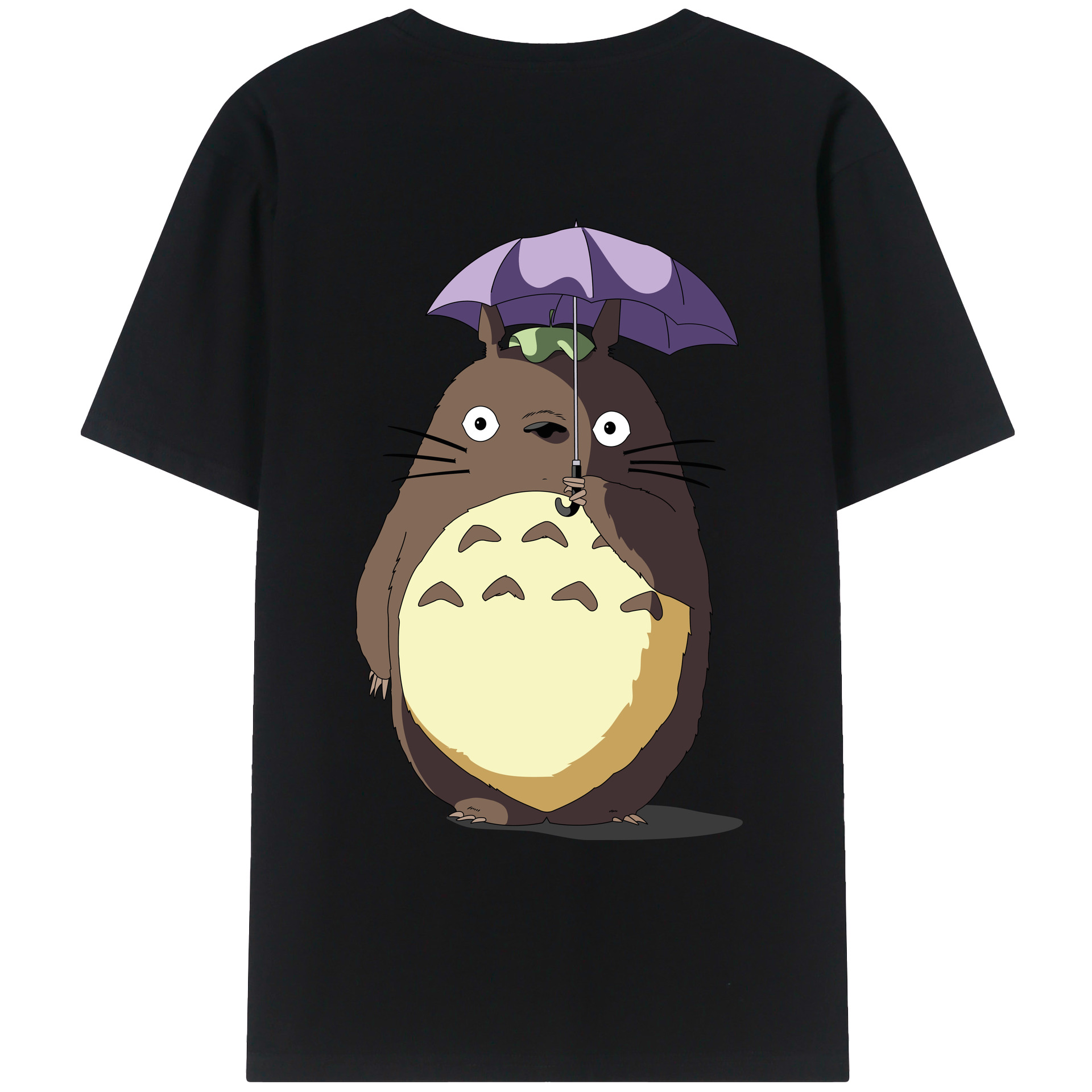 （画像用） となりのトトロ 草壁メイ 草壁サツキ My Neighbor Totoro Satsuki Kusakabe Mei Kusakabe 綿100％ メンズ半袖Tシャツ（バックプリント） 通気性