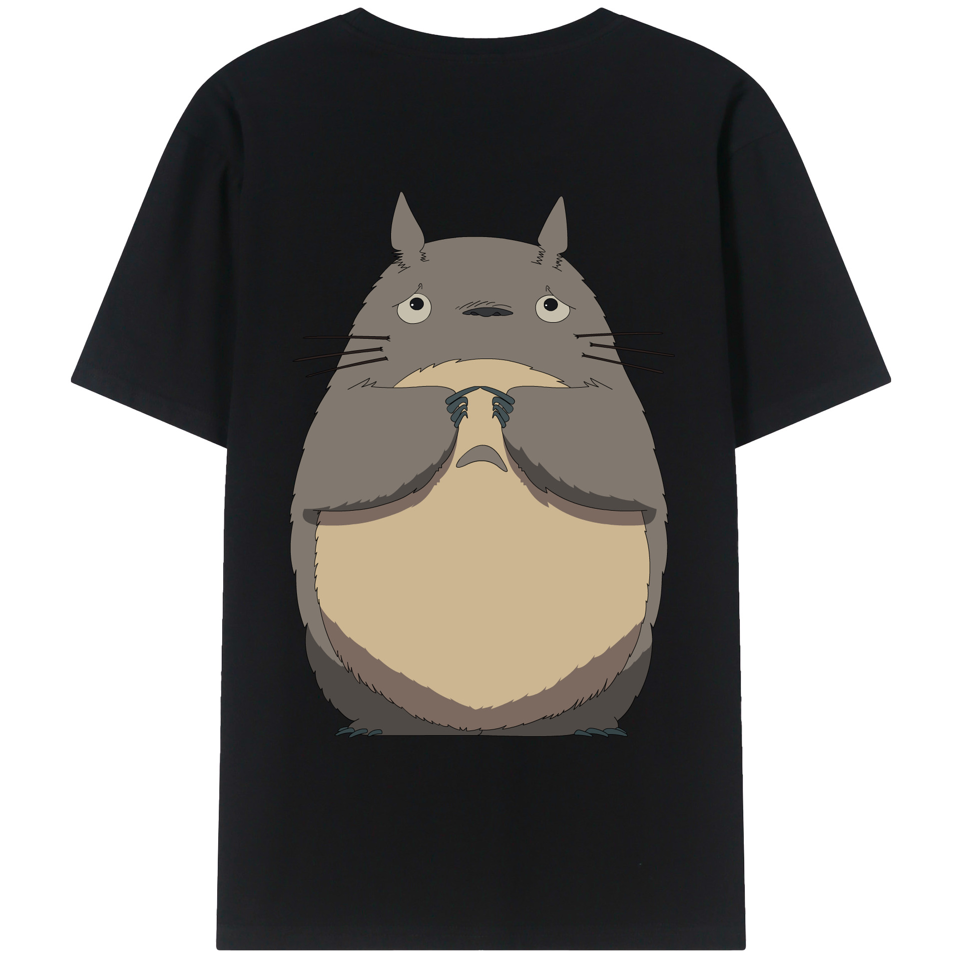 （画像用） となりのトトロ 草壁メイ 草壁サツキ My Neighbor Totoro Satsuki Kusakabe Mei Kusakabe 綿100％ メンズ半袖Tシャツ（バックプリント） 通気性