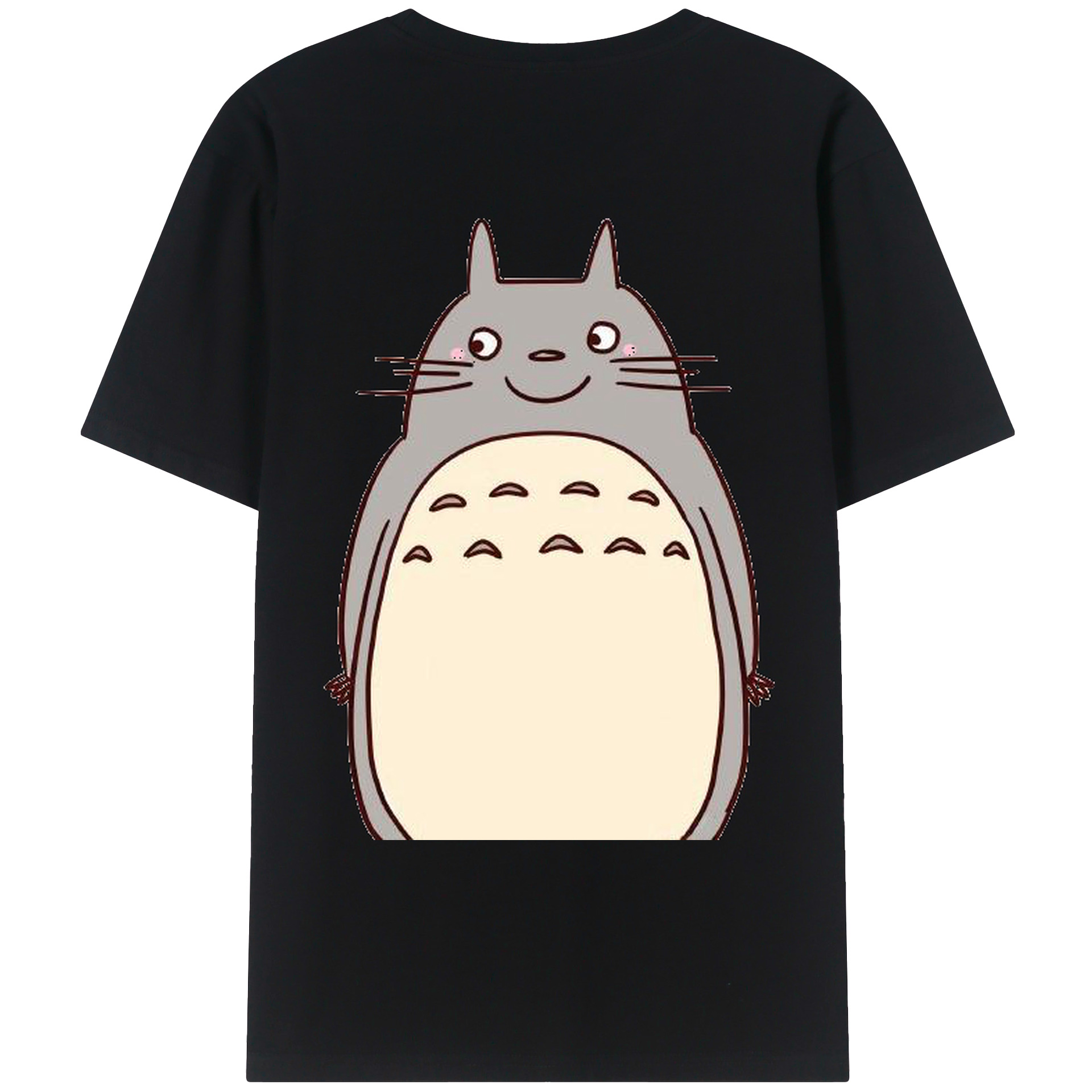 （画像用） となりのトトロ 草壁メイ 草壁サツキ My Neighbor Totoro Satsuki Kusakabe Mei Kusakabe 綿100％ メンズ半袖Tシャツ（バックプリント） 通気性