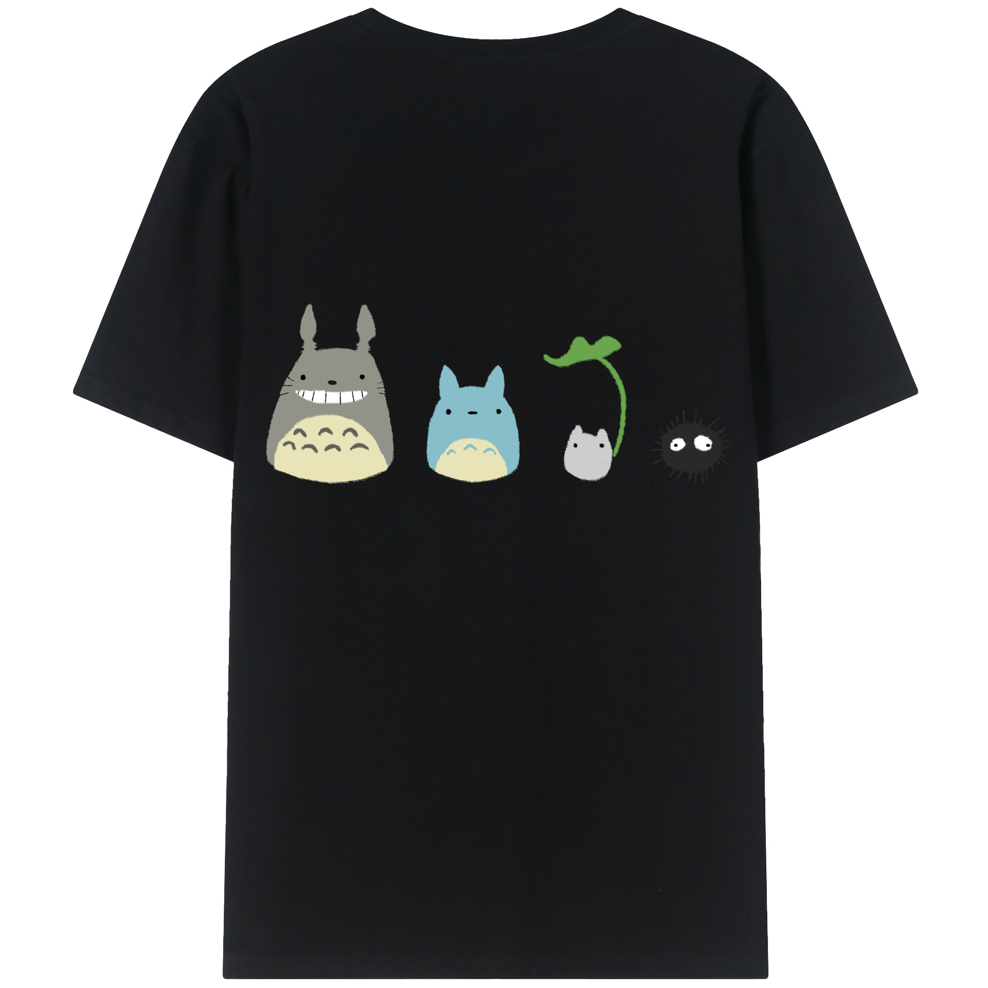 （画像用） となりのトトロ 草壁メイ 草壁サツキ My Neighbor Totoro Satsuki Kusakabe Mei Kusakabe 綿100％ メンズ半袖Tシャツ（バックプリント） 通気性