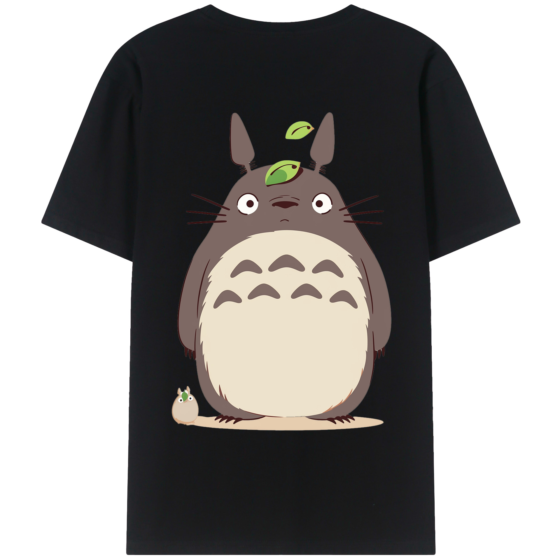 （画像用） となりのトトロ 草壁メイ 草壁サツキ My Neighbor Totoro Satsuki Kusakabe Mei Kusakabe 綿100％ メンズ半袖Tシャツ（バックプリント） 通気性