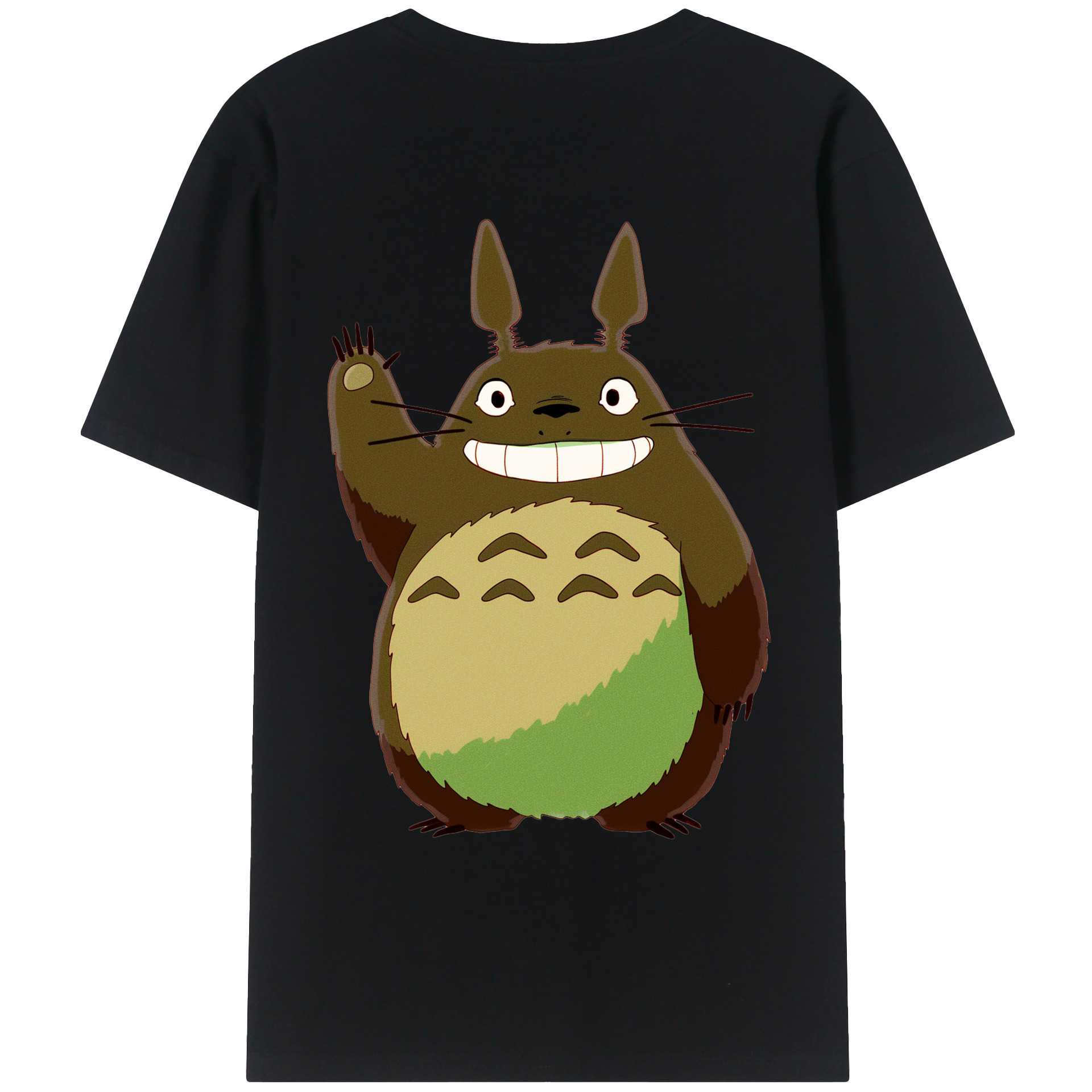 （画像用） となりのトトロ 草壁メイ 草壁サツキ My Neighbor Totoro Satsuki Kusakabe Mei Kusakabe 綿100％ メンズ半袖Tシャツ（バックプリント） 通気性