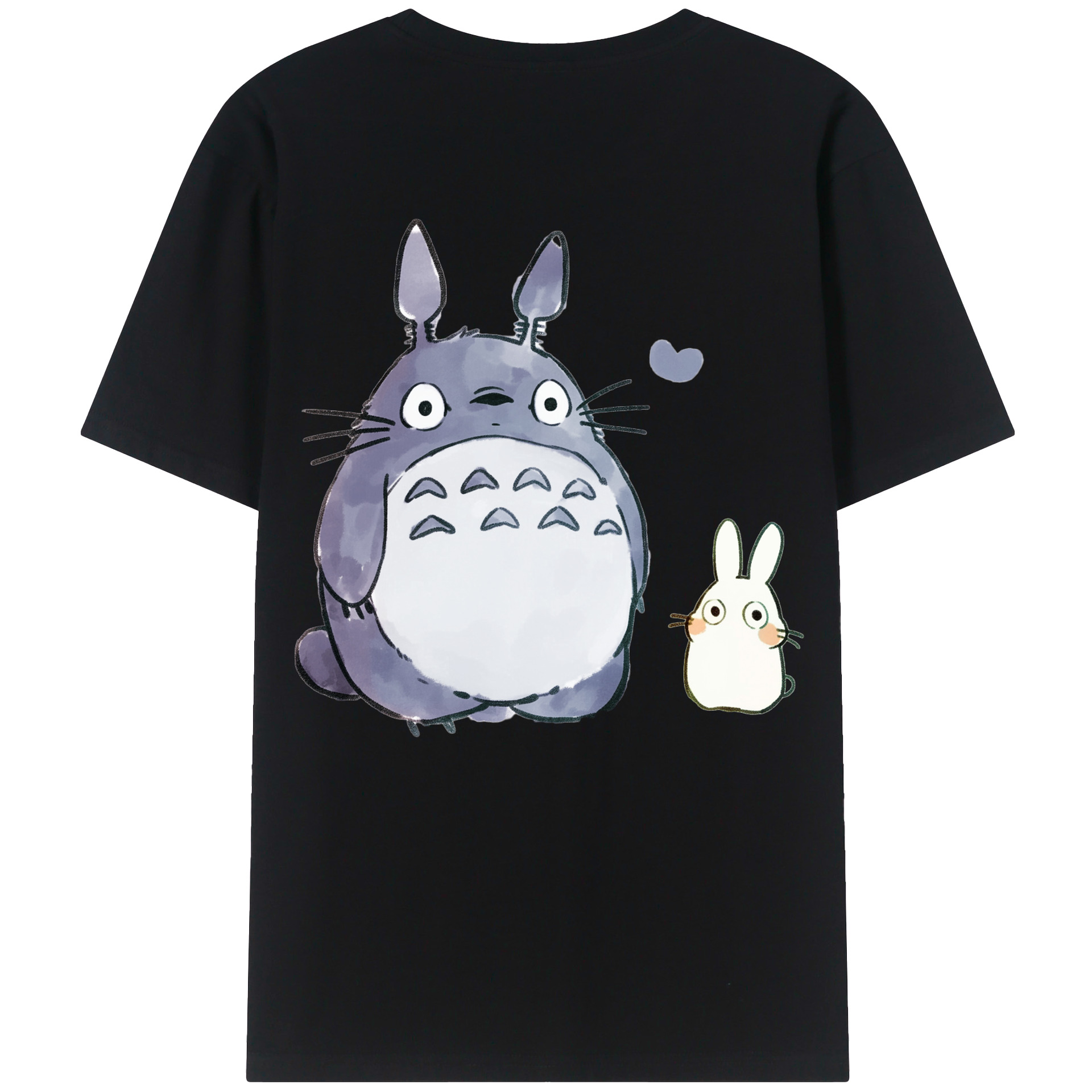 （画像用） となりのトトロ 草壁メイ 草壁サツキ My Neighbor Totoro Satsuki Kusakabe Mei Kusakabe 綿100％ メンズ半袖Tシャツ（バックプリント） 通気性