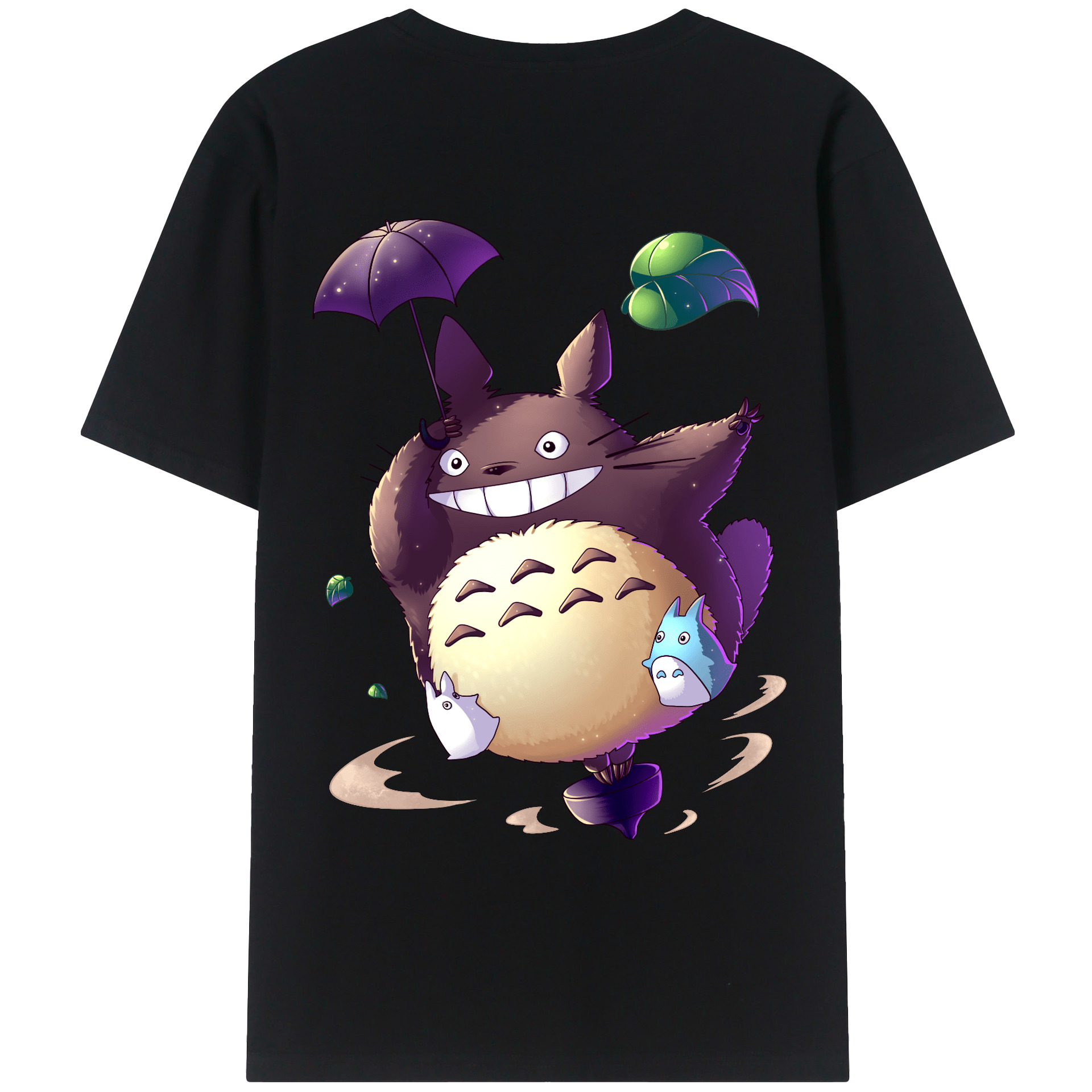 （画像用） となりのトトロ 草壁メイ 草壁サツキ My Neighbor Totoro Satsuki Kusakabe Mei Kusakabe 綿100％ メンズ半袖Tシャツ（バックプリント） 通気性