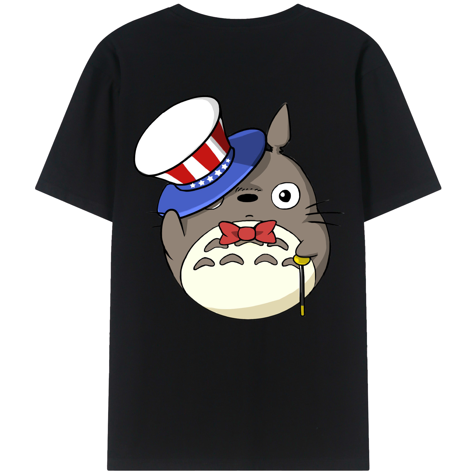 （画像用） となりのトトロ 草壁メイ 草壁サツキ My Neighbor Totoro Satsuki Kusakabe Mei Kusakabe 綿100％ メンズ半袖Tシャツ（バックプリント） 通気性