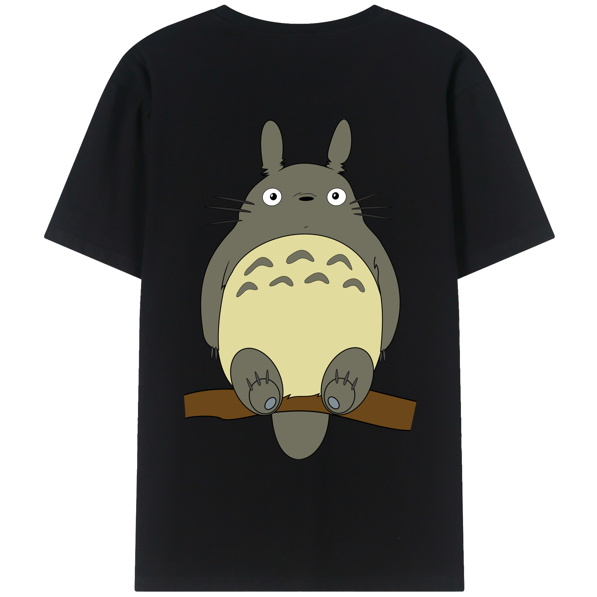 （画像用） となりのトトロ 草壁メイ 草壁サツキ My Neighbor Totoro Satsuki Kusakabe Mei Kusakabe 綿100％ メンズ半袖Tシャツ（バックプリント） 通気性