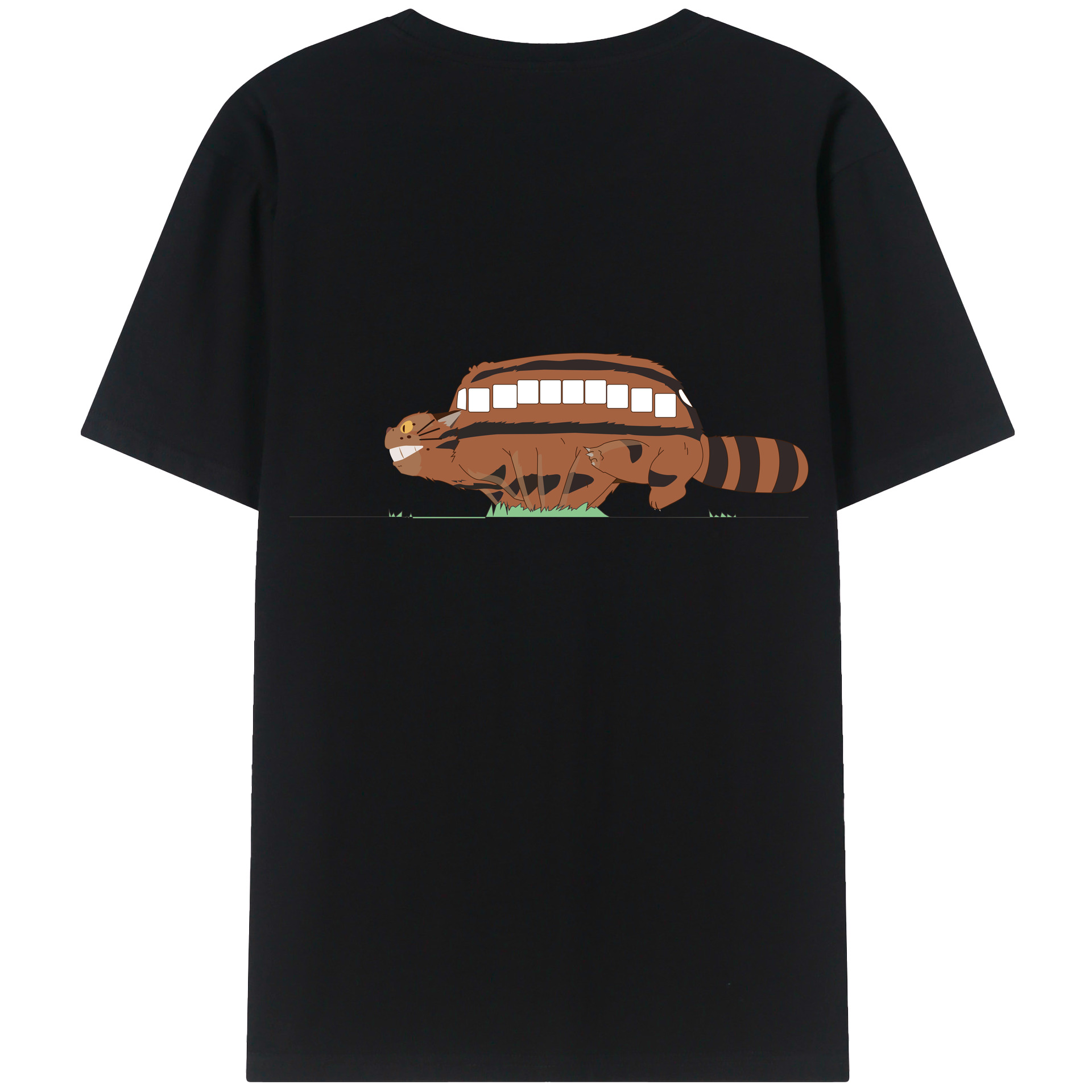 （画像用） となりのトトロ 草壁メイ 草壁サツキ My Neighbor Totoro Satsuki Kusakabe Mei Kusakabe 綿100％ メンズ半袖Tシャツ（バックプリント） 通気性