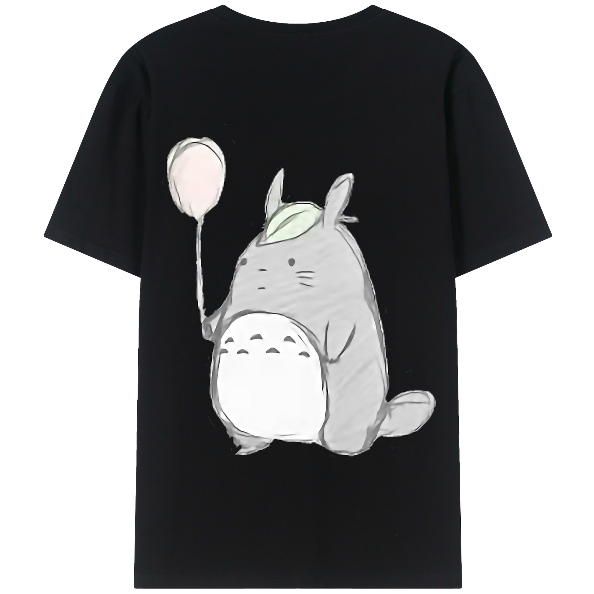 （画像用） となりのトトロ 草壁メイ 草壁サツキ My Neighbor Totoro Satsuki Kusakabe Mei Kusakabe 綿100％ メンズ半袖Tシャツ（バックプリント） 通気性