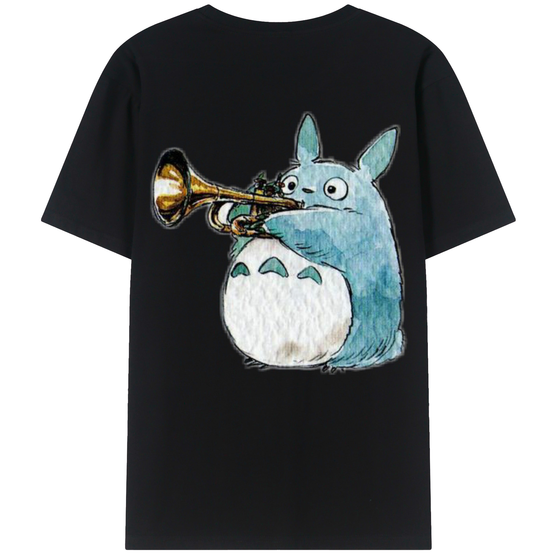 （画像用） となりのトトロ 草壁メイ 草壁サツキ My Neighbor Totoro Satsuki Kusakabe Mei Kusakabe 綿100％ メンズ半袖Tシャツ（バックプリント） 通気性