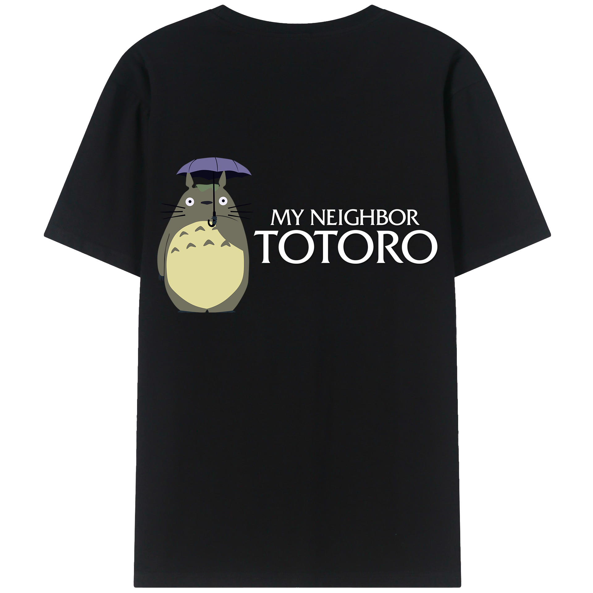 （画像用） となりのトトロ 草壁メイ 草壁サツキ My Neighbor Totoro Satsuki Kusakabe Mei Kusakabe 綿100％ メンズ半袖Tシャツ（バックプリント） 通気性