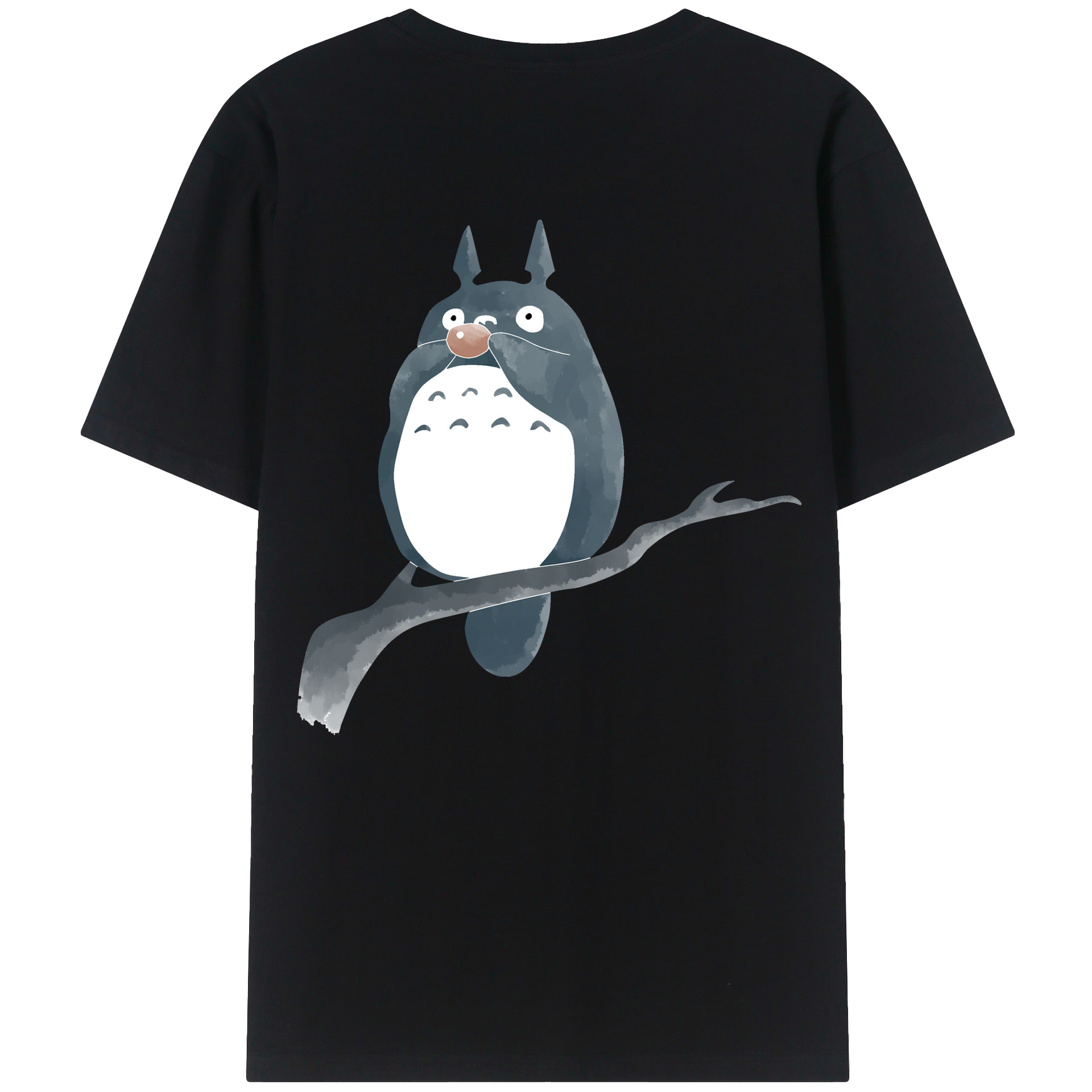 （画像用） となりのトトロ 草壁メイ 草壁サツキ My Neighbor Totoro Satsuki Kusakabe Mei Kusakabe 綿100％ メンズ半袖Tシャツ（バックプリント） 通気性
