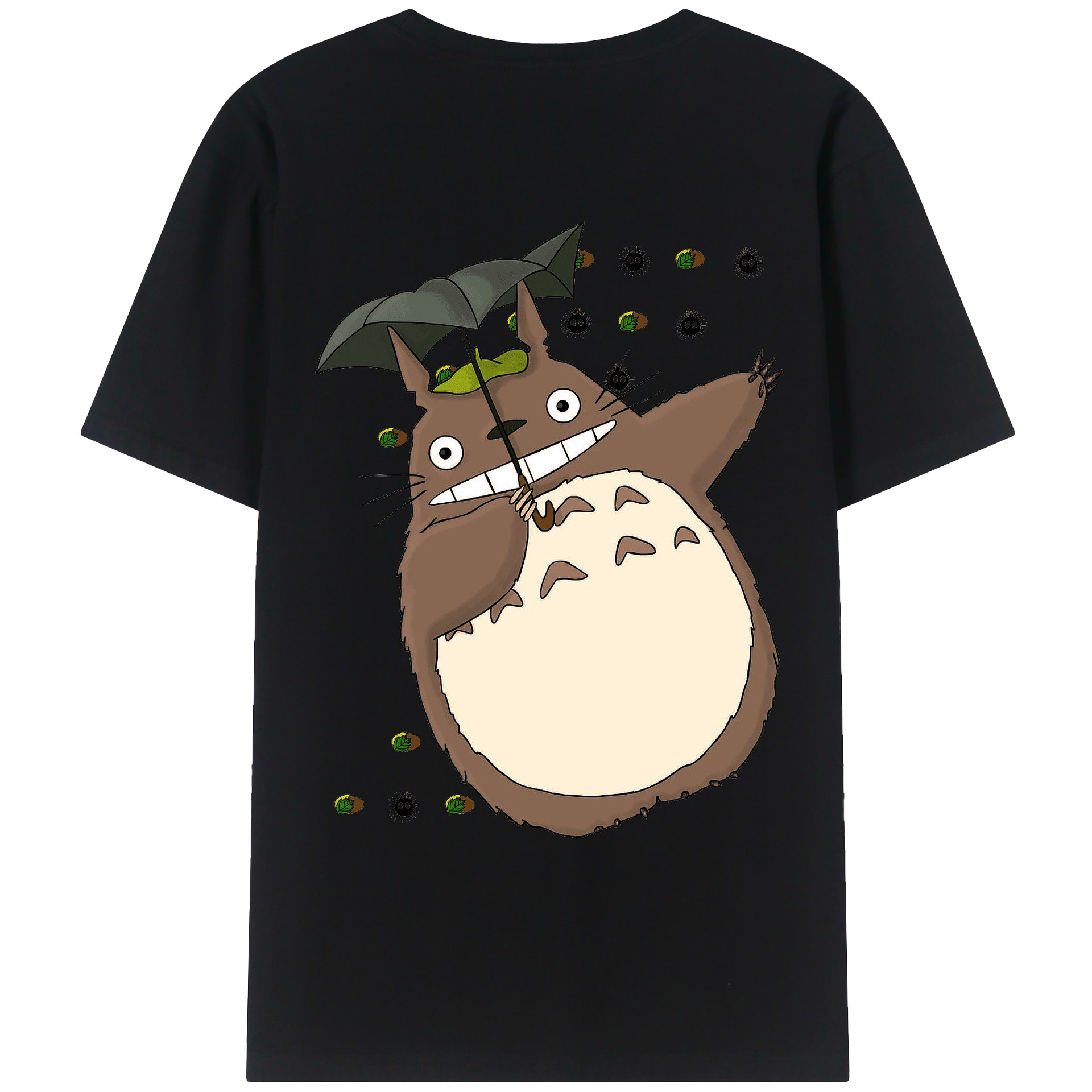 （画像用） となりのトトロ 草壁メイ 草壁サツキ My Neighbor Totoro Satsuki Kusakabe Mei Kusakabe 綿100％ メンズ半袖Tシャツ（バックプリント） 通気性