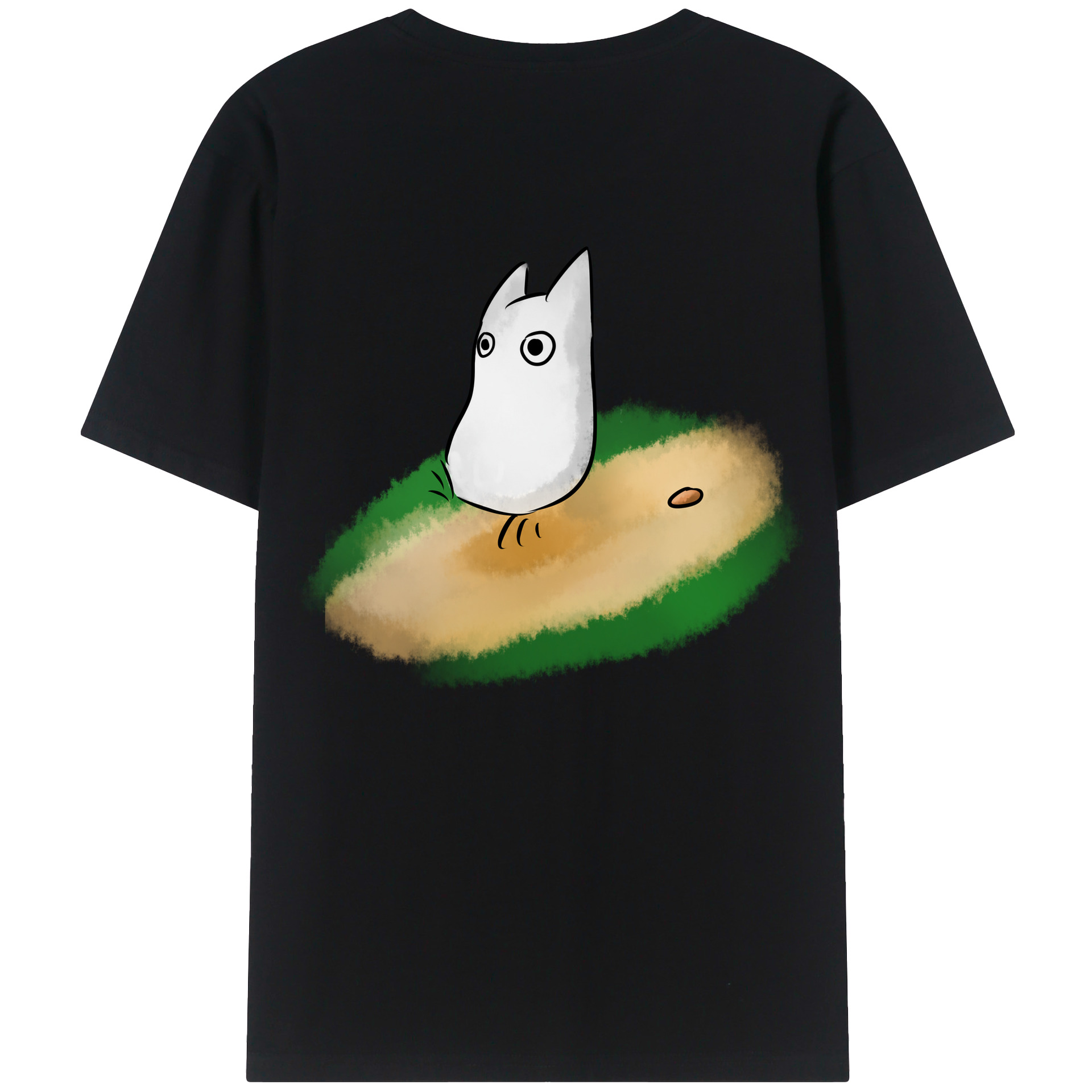 （画像用） となりのトトロ 草壁メイ 草壁サツキ My Neighbor Totoro Satsuki Kusakabe Mei Kusakabe 綿100％ メンズ半袖Tシャツ（バックプリント） 通気性