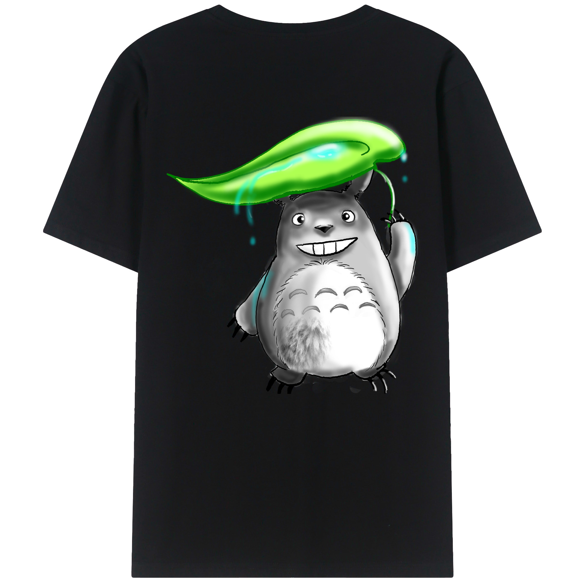 （画像用） となりのトトロ 草壁メイ 草壁サツキ My Neighbor Totoro Satsuki Kusakabe Mei Kusakabe 綿100％ メンズ半袖Tシャツ（バックプリント） 通気性