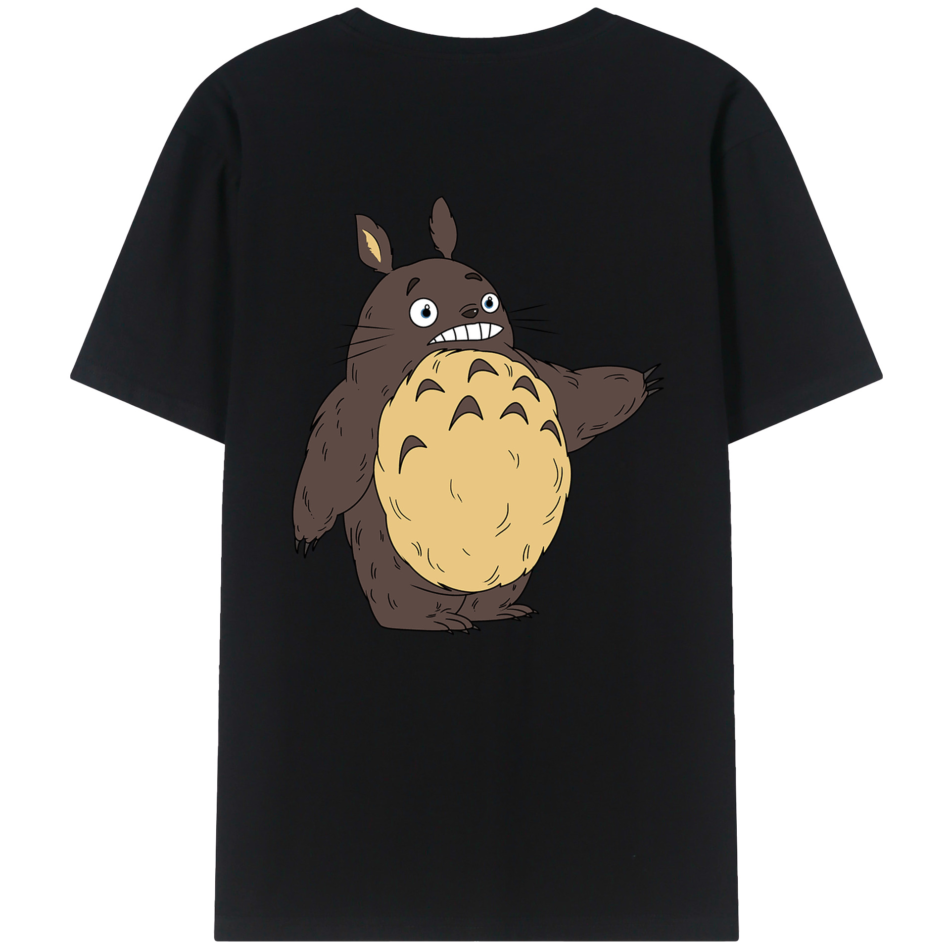 （画像用） となりのトトロ 草壁メイ 草壁サツキ My Neighbor Totoro Satsuki Kusakabe Mei Kusakabe 綿100％ メンズ半袖Tシャツ（バックプリント） 通気性