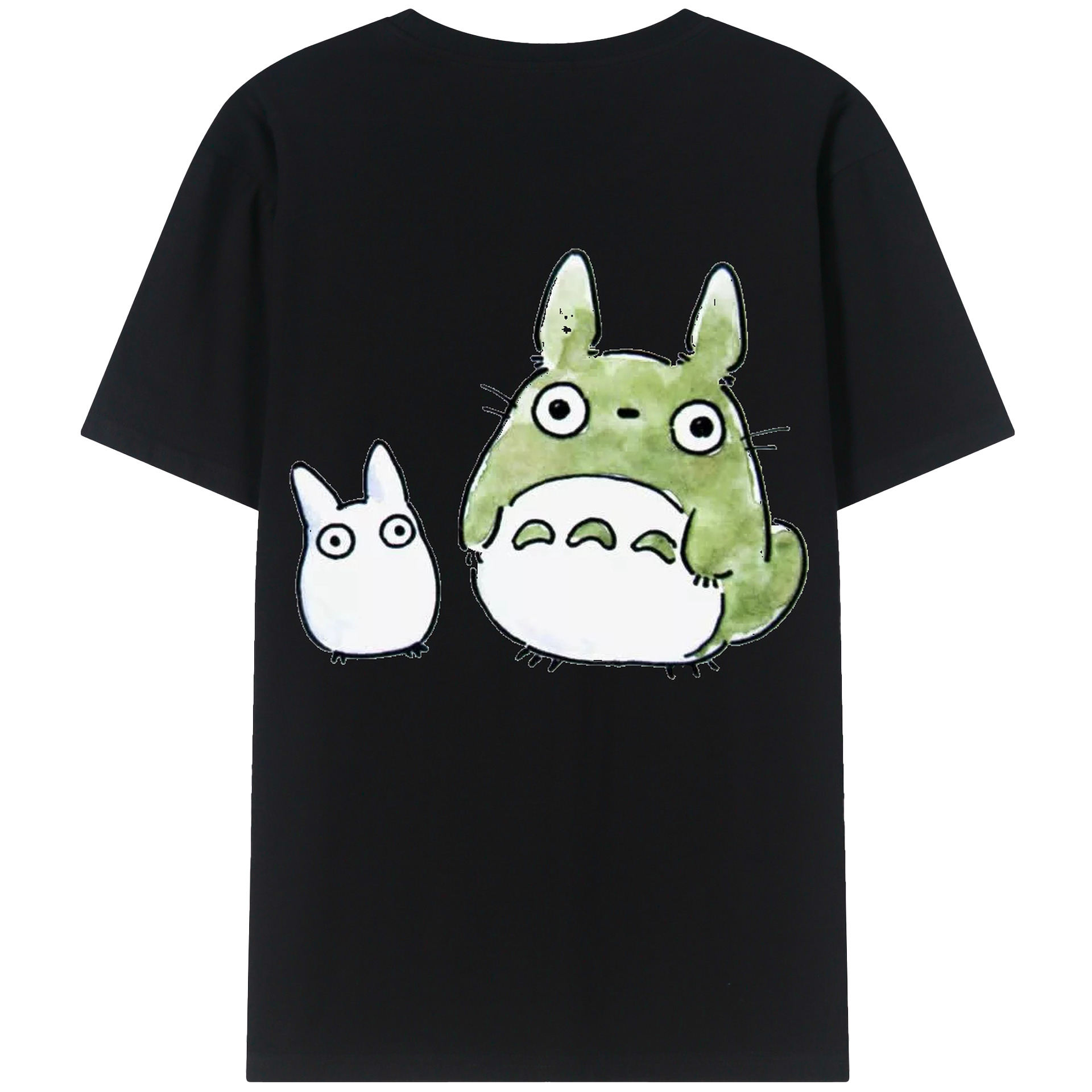 （画像用） となりのトトロ 草壁メイ 草壁サツキ My Neighbor Totoro Satsuki Kusakabe Mei Kusakabe 綿100％ メンズ半袖Tシャツ（バックプリント） 通気性