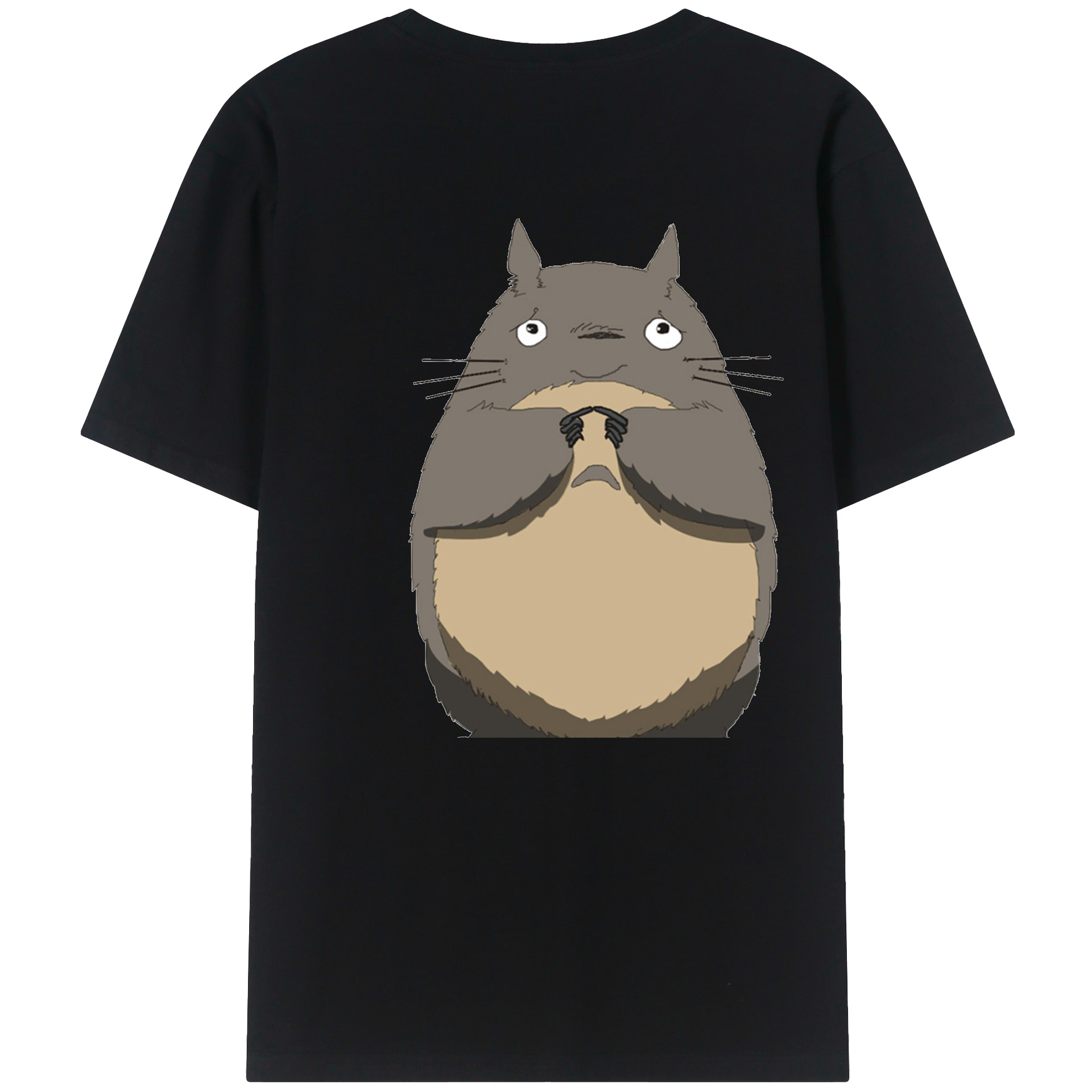 （画像用） となりのトトロ 草壁メイ 草壁サツキ My Neighbor Totoro Satsuki Kusakabe Mei Kusakabe 綿100％ メンズ半袖Tシャツ（バックプリント） 通気性