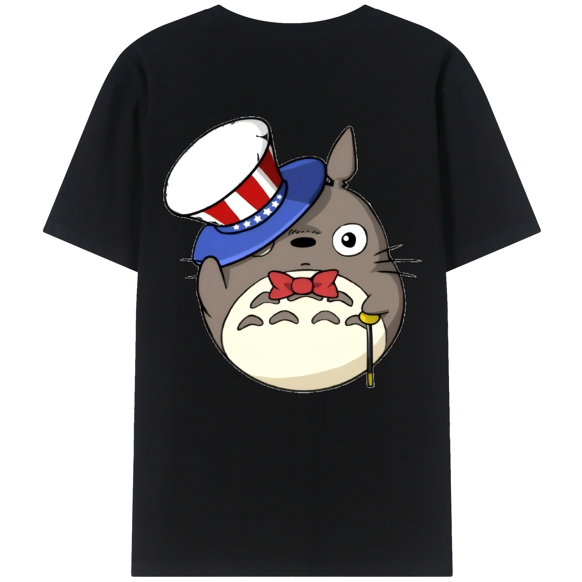 （画像用） となりのトトロ 草壁メイ 草壁サツキ My Neighbor Totoro Satsuki Kusakabe Mei Kusakabe 綿100％ メンズ半袖Tシャツ（バックプリント） 通気性