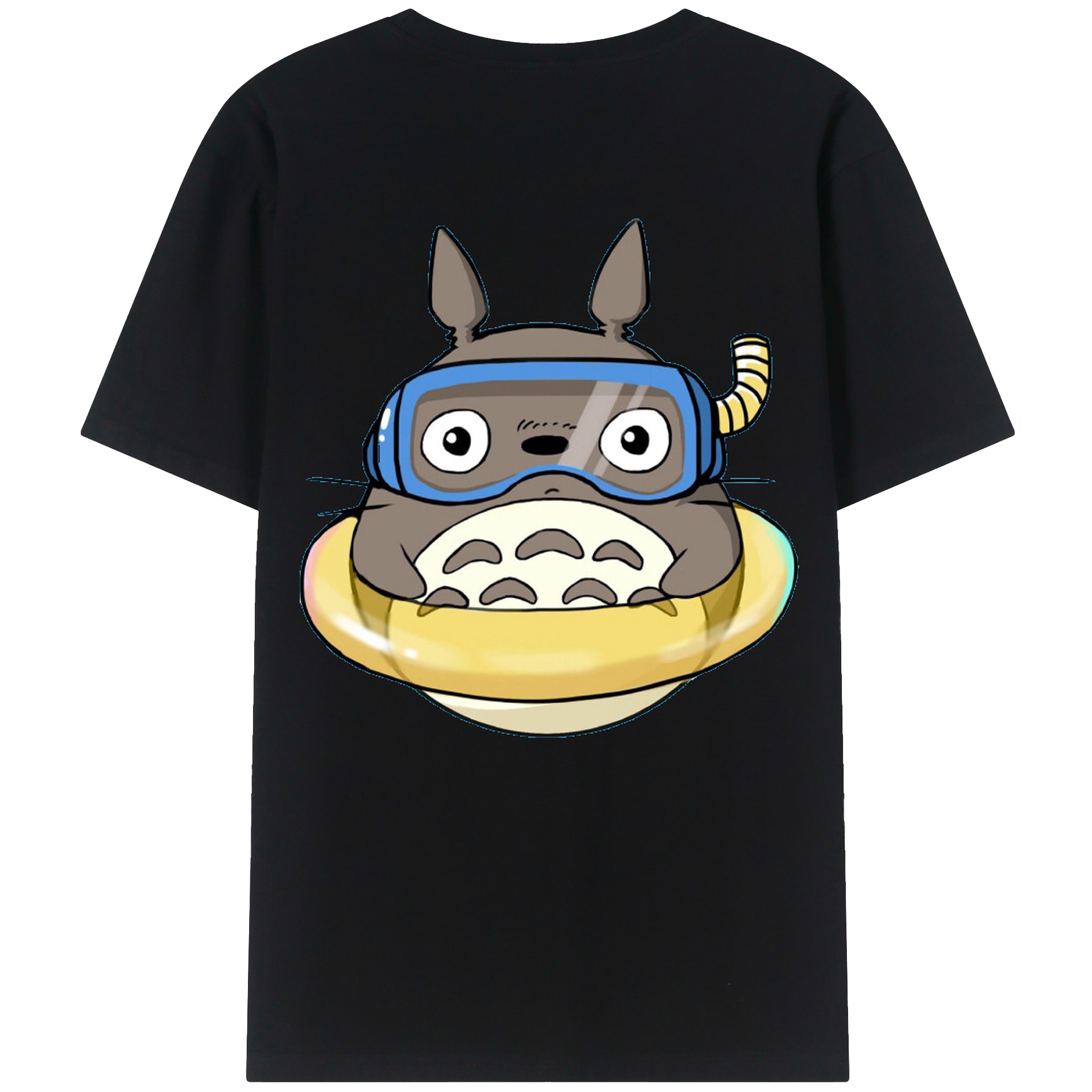 （画像用） となりのトトロ 草壁メイ 草壁サツキ My Neighbor Totoro Satsuki Kusakabe Mei Kusakabe 綿100％ メンズ半袖Tシャツ（バックプリント） 通気性
