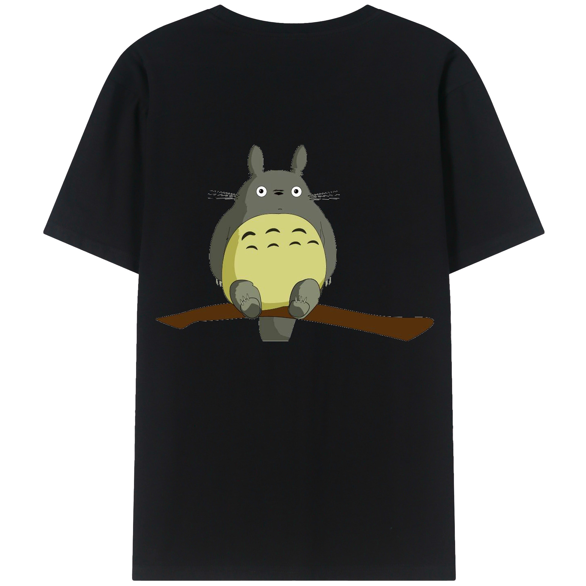 （画像用） となりのトトロ 草壁メイ 草壁サツキ My Neighbor Totoro Satsuki Kusakabe Mei Kusakabe 綿100％ メンズ半袖Tシャツ（バックプリント） 通気性