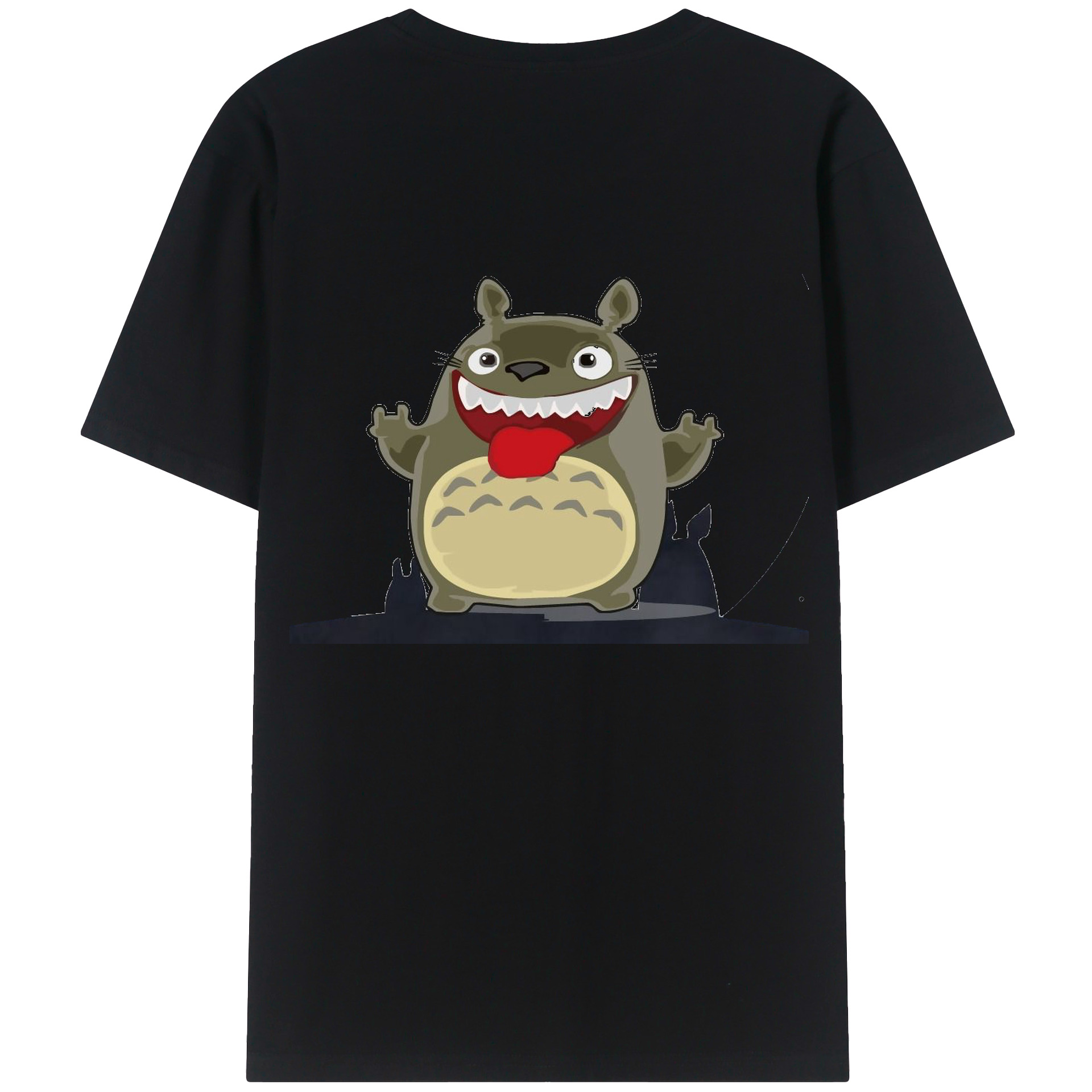 （画像用） となりのトトロ 草壁メイ 草壁サツキ My Neighbor Totoro Satsuki Kusakabe Mei Kusakabe 綿100％ メンズ半袖Tシャツ（バックプリント） 通気性