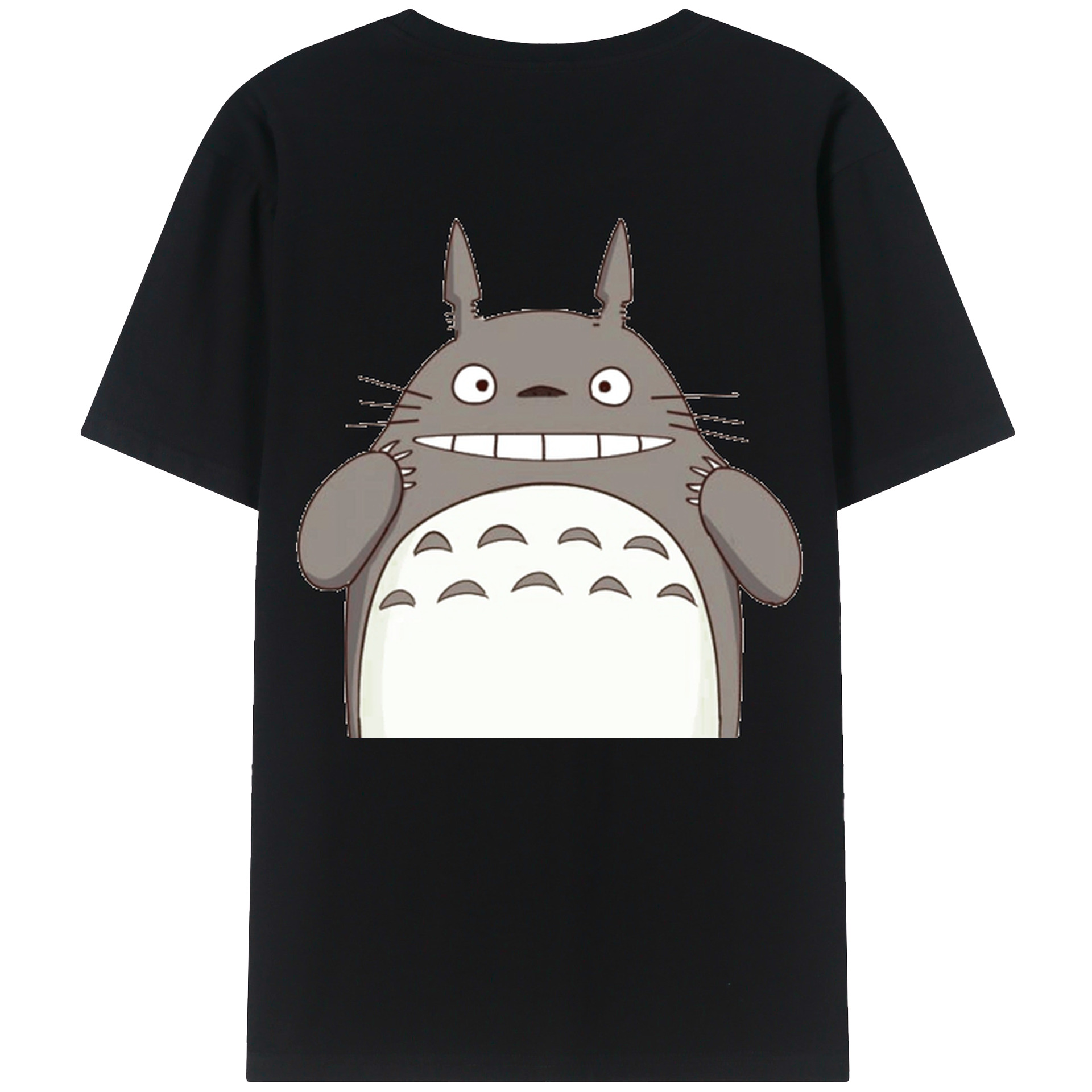 （画像用） となりのトトロ 草壁メイ 草壁サツキ My Neighbor Totoro Satsuki Kusakabe Mei Kusakabe 綿100％ メンズ半袖Tシャツ（バックプリント） 通気性