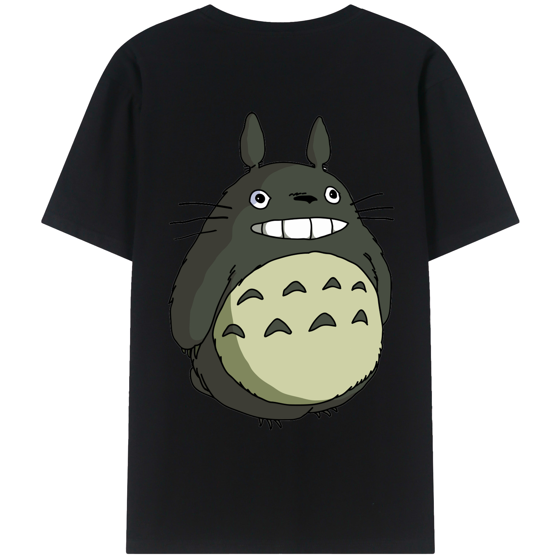 （画像用） となりのトトロ 草壁メイ 草壁サツキ My Neighbor Totoro Satsuki Kusakabe Mei Kusakabe 綿100％ メンズ半袖Tシャツ（バックプリント） 通気性