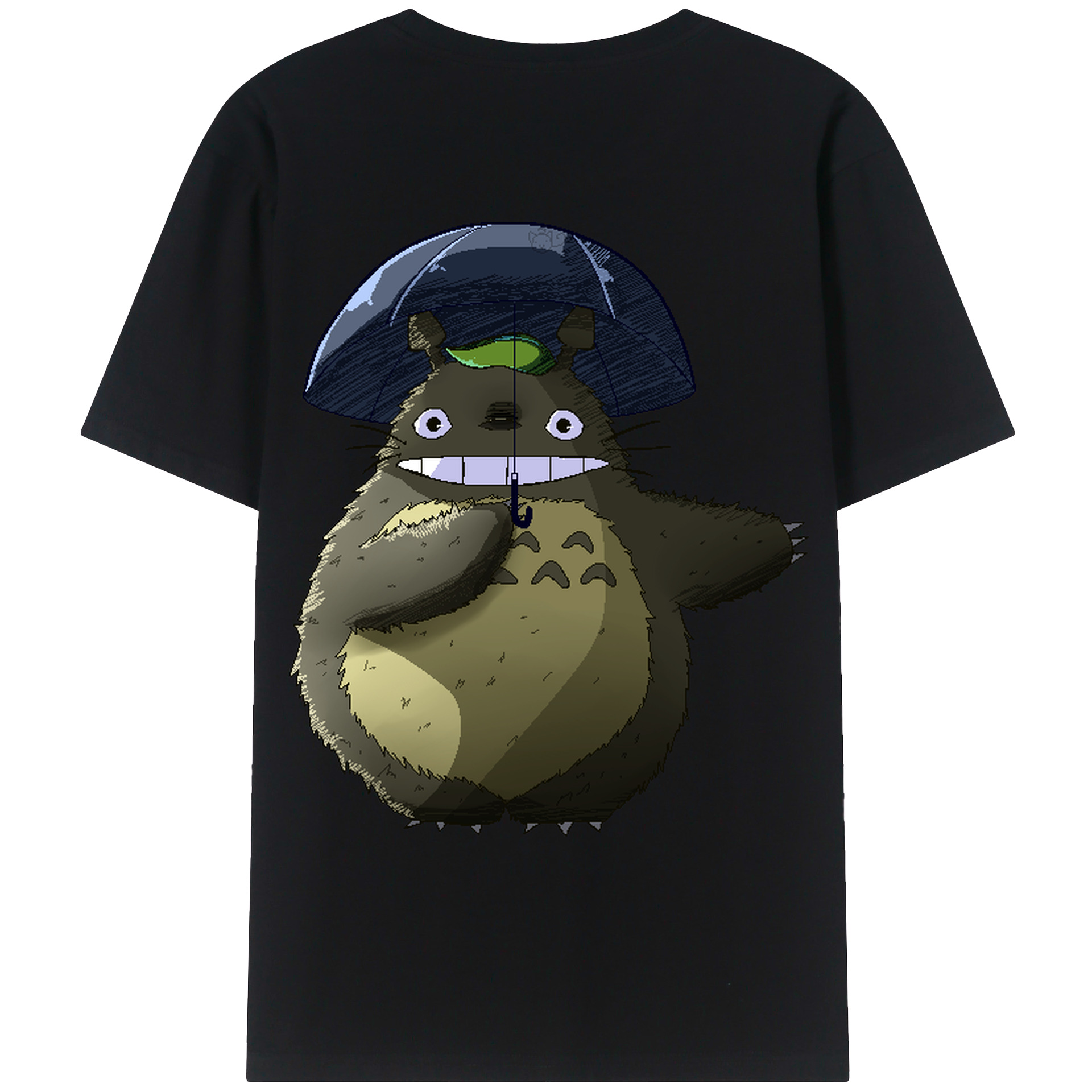 （画像用） となりのトトロ 草壁メイ 草壁サツキ My Neighbor Totoro Satsuki Kusakabe Mei Kusakabe 綿100％ メンズ半袖Tシャツ（バックプリント） 通気性