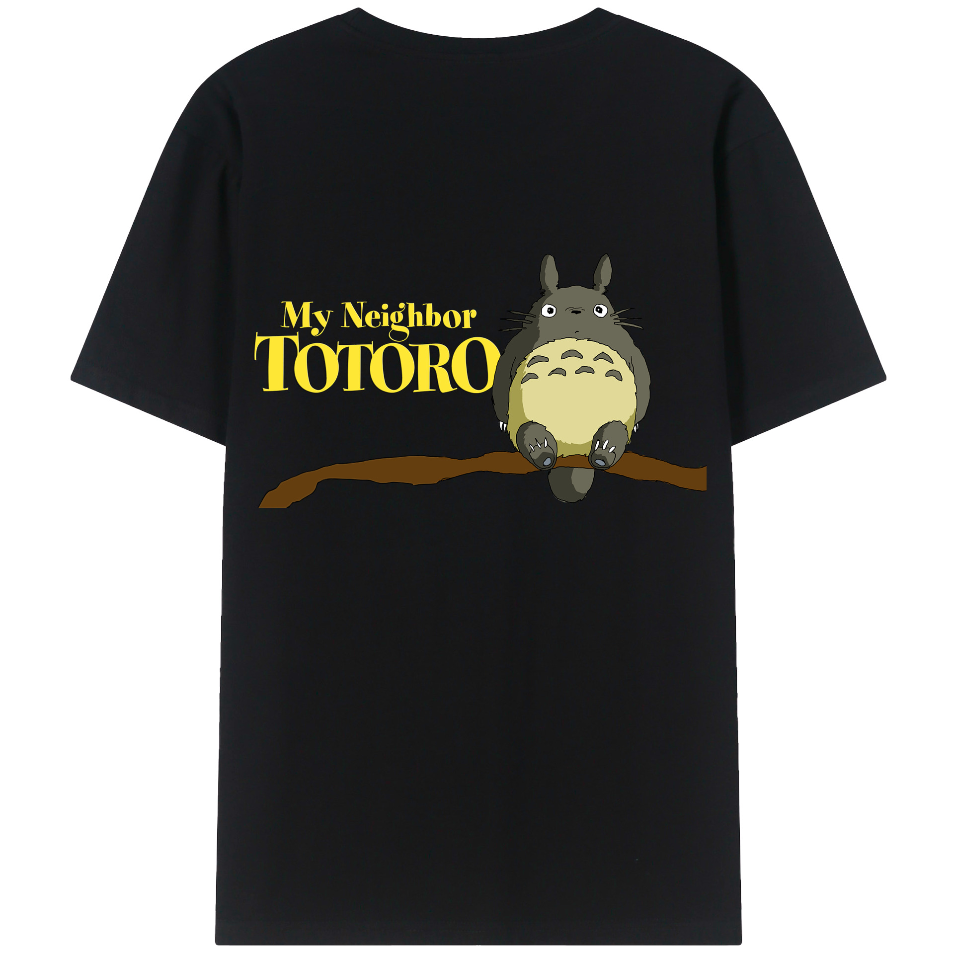 （画像用） となりのトトロ 草壁メイ 草壁サツキ My Neighbor Totoro Satsuki Kusakabe Mei Kusakabe 綿100％ メンズ半袖Tシャツ（バックプリント） 通気性