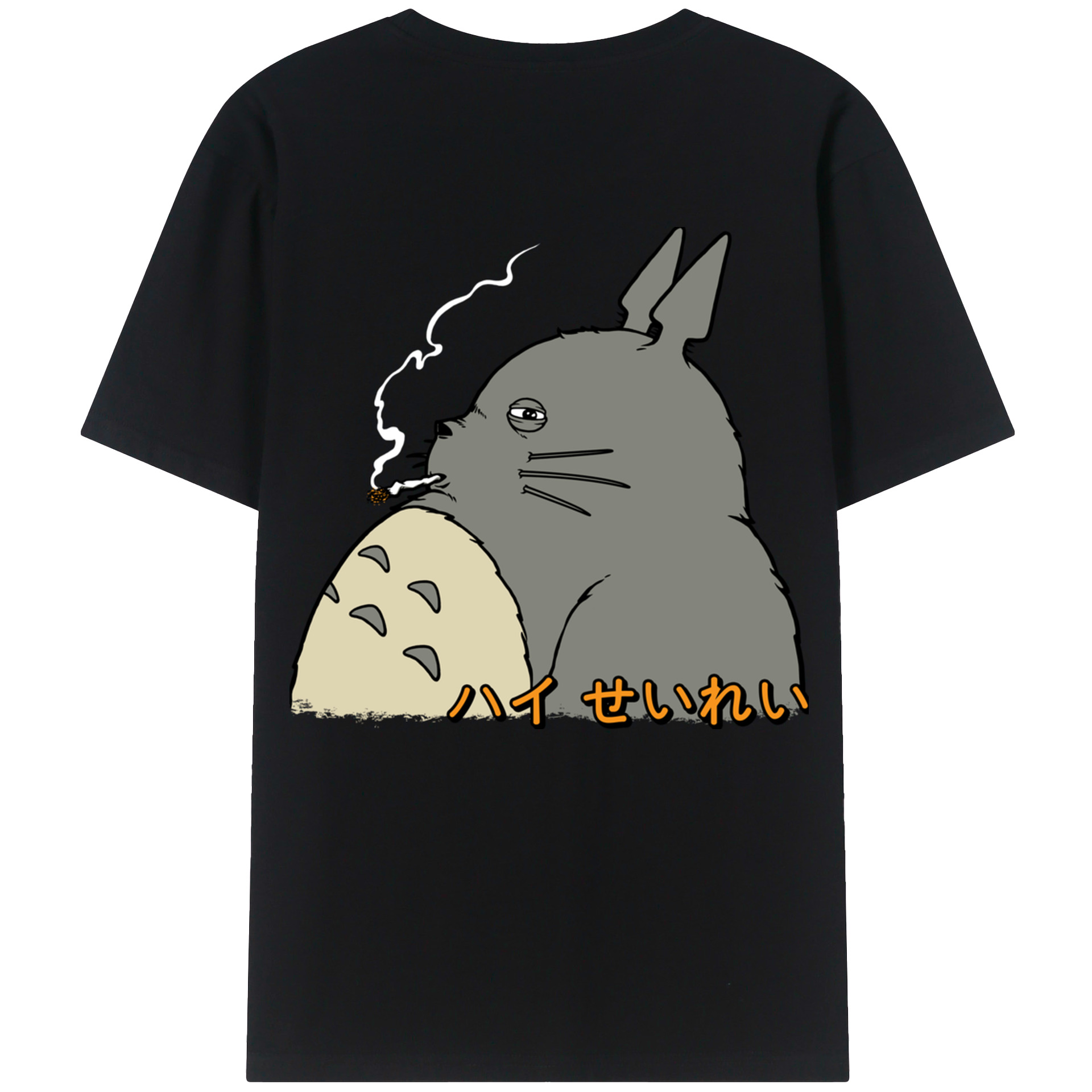 （画像用） となりのトトロ 草壁メイ 草壁サツキ My Neighbor Totoro Satsuki Kusakabe Mei Kusakabe 綿100％ メンズ半袖Tシャツ（バックプリント） 通気性