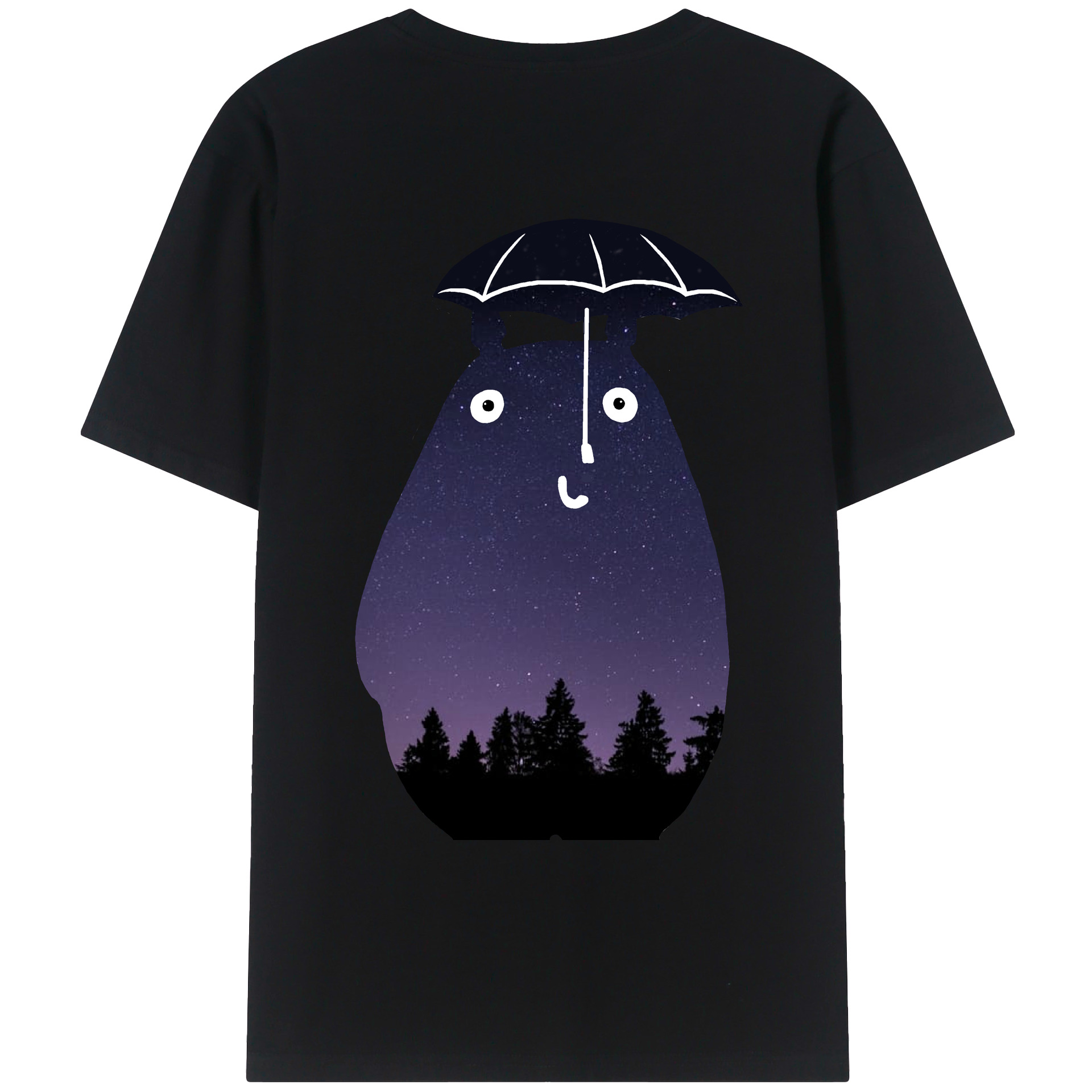 （画像用） となりのトトロ 草壁メイ 草壁サツキ My Neighbor Totoro Satsuki Kusakabe Mei Kusakabe 綿100％ メンズ半袖Tシャツ（バックプリント） 通気性