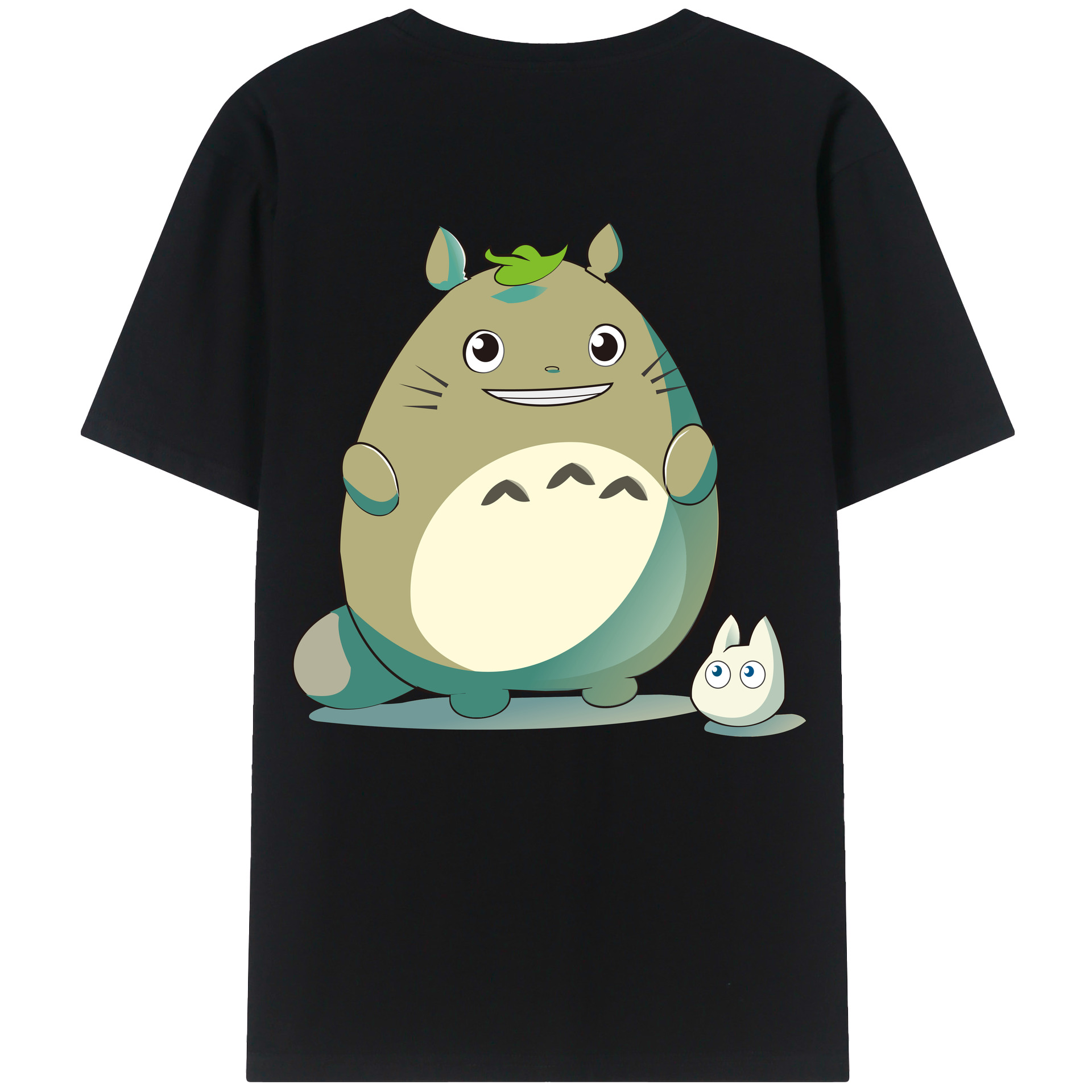 （画像用） となりのトトロ 草壁メイ 草壁サツキ My Neighbor Totoro Satsuki Kusakabe Mei Kusakabe 綿100％ メンズ半袖Tシャツ（バックプリント） 通気性