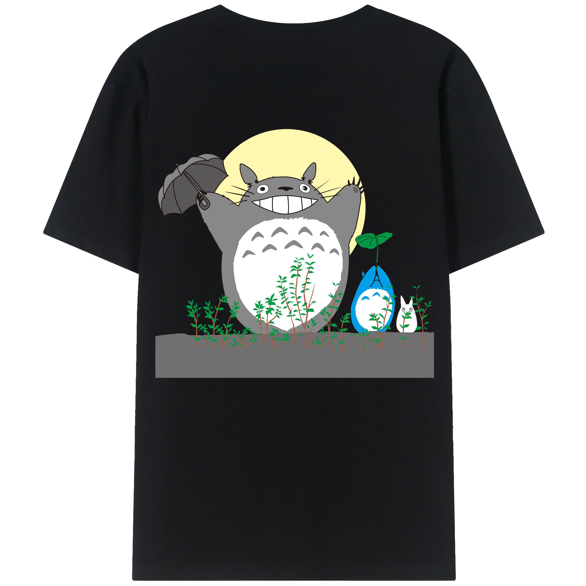 （画像用） となりのトトロ 草壁メイ 草壁サツキ My Neighbor Totoro Satsuki Kusakabe Mei Kusakabe 綿100％ メンズ半袖Tシャツ（バックプリント） 通気性