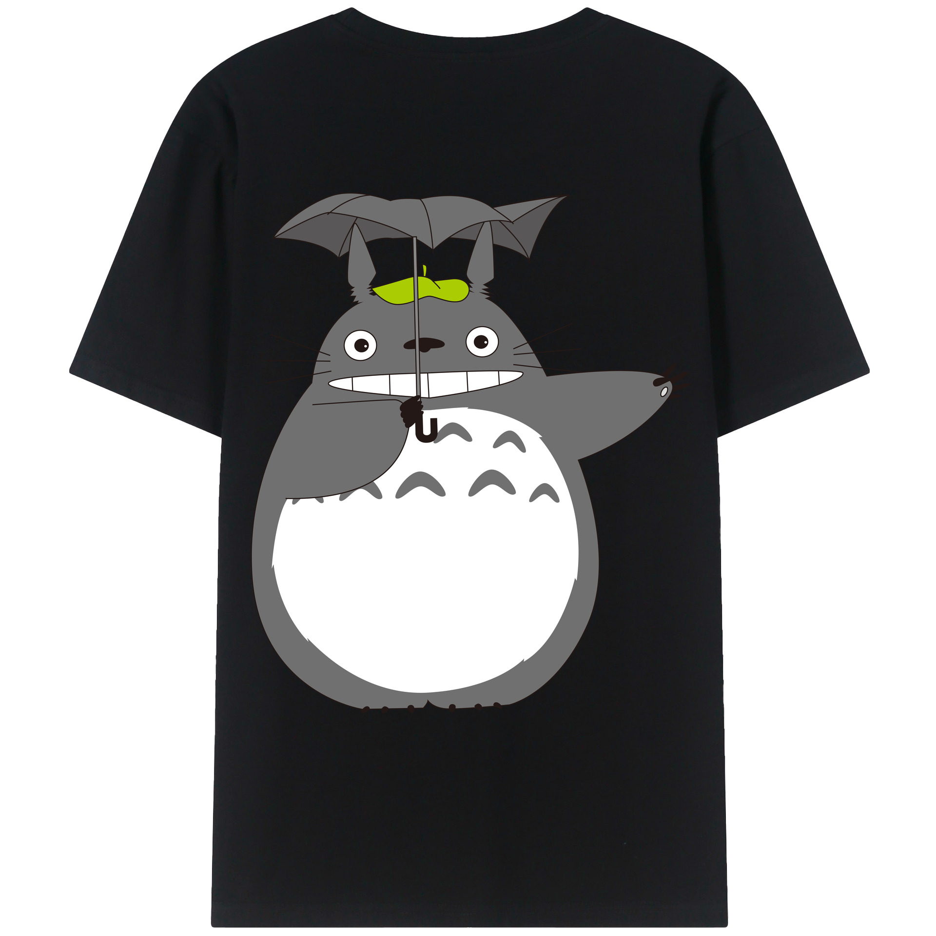 （画像用） となりのトトロ 草壁メイ 草壁サツキ My Neighbor Totoro Satsuki Kusakabe Mei Kusakabe 綿100％ メンズ半袖Tシャツ（バックプリント） 通気性