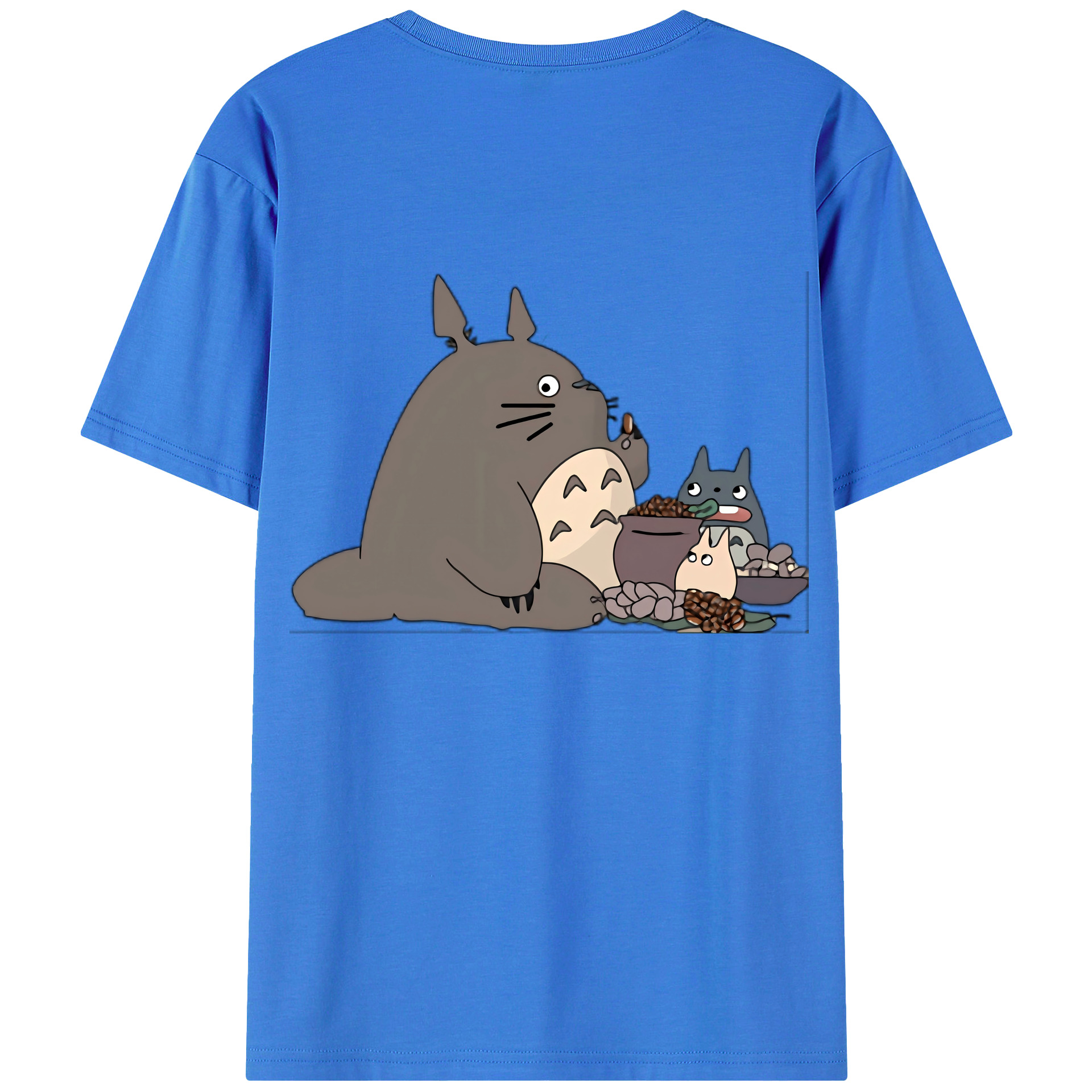 （画像用） となりのトトロ 草壁メイ 草壁サツキ My Neighbor Totoro Satsuki Kusakabe Mei Kusakabe 綿100％ メンズ半袖Tシャツ（バックプリント） 通気性