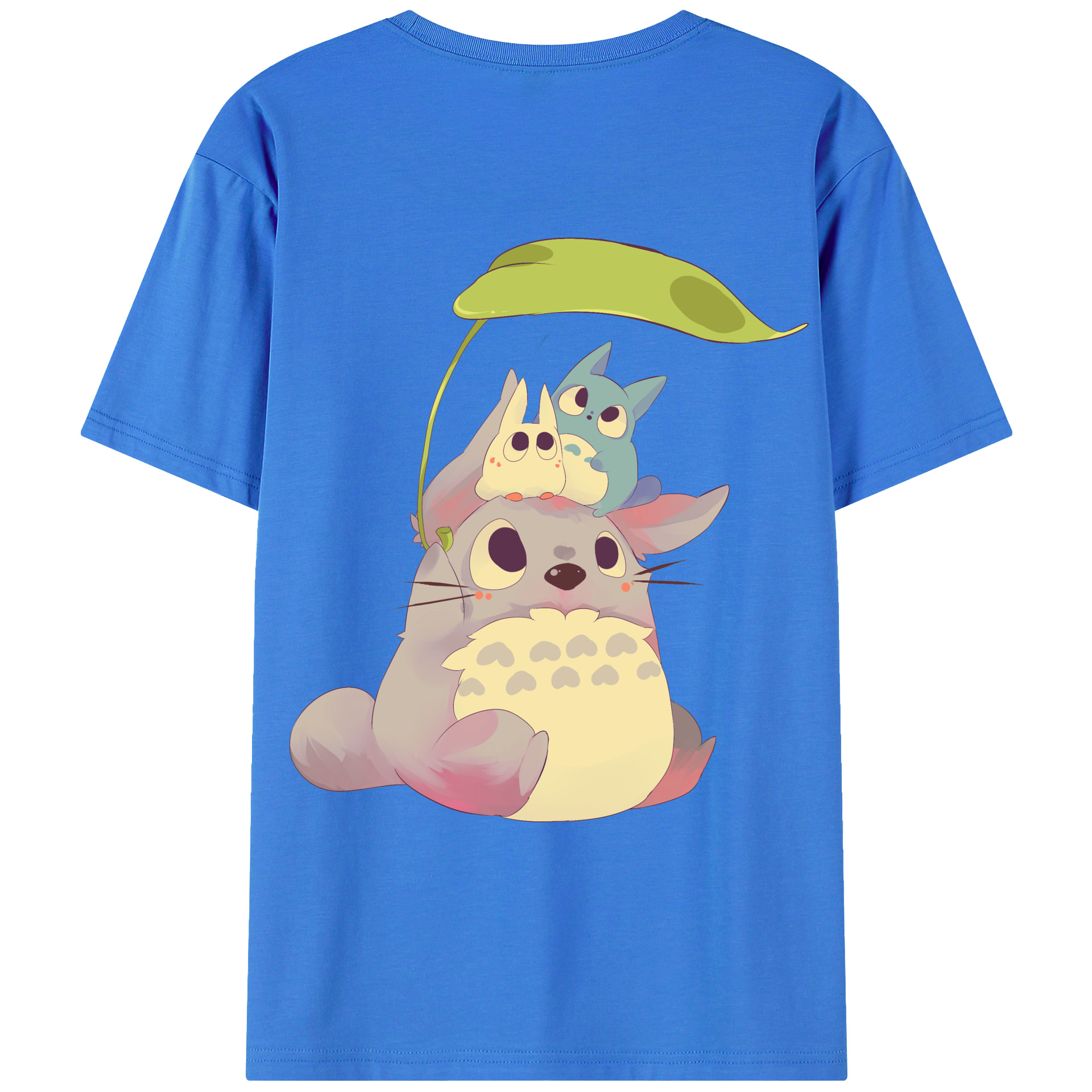 （画像用） となりのトトロ 草壁メイ 草壁サツキ My Neighbor Totoro Satsuki Kusakabe Mei Kusakabe 綿100％ メンズ半袖Tシャツ（バックプリント） 通気性