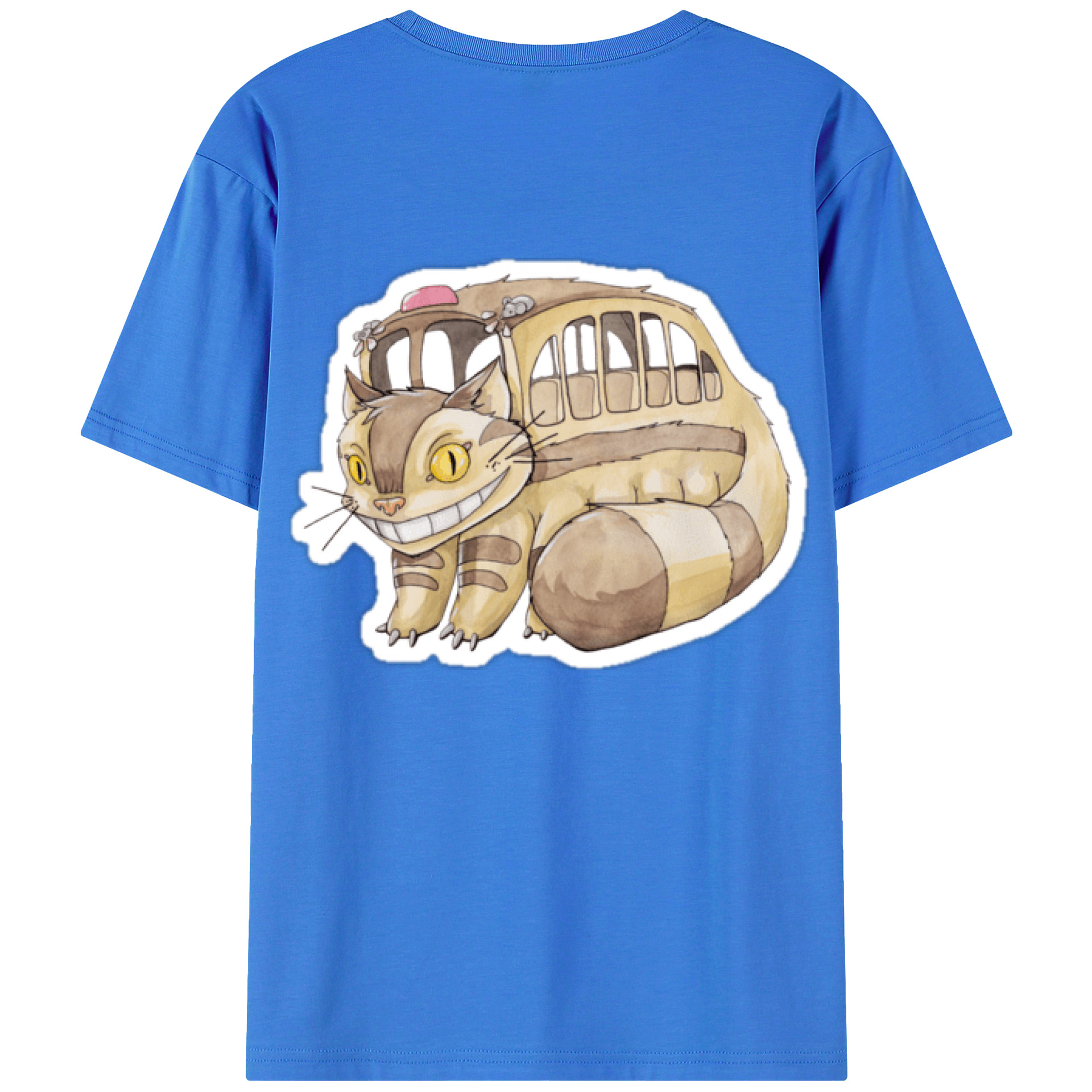 （画像用） となりのトトロ 草壁メイ 草壁サツキ My Neighbor Totoro Satsuki Kusakabe Mei Kusakabe 綿100％ メンズ半袖Tシャツ（バックプリント） 通気性