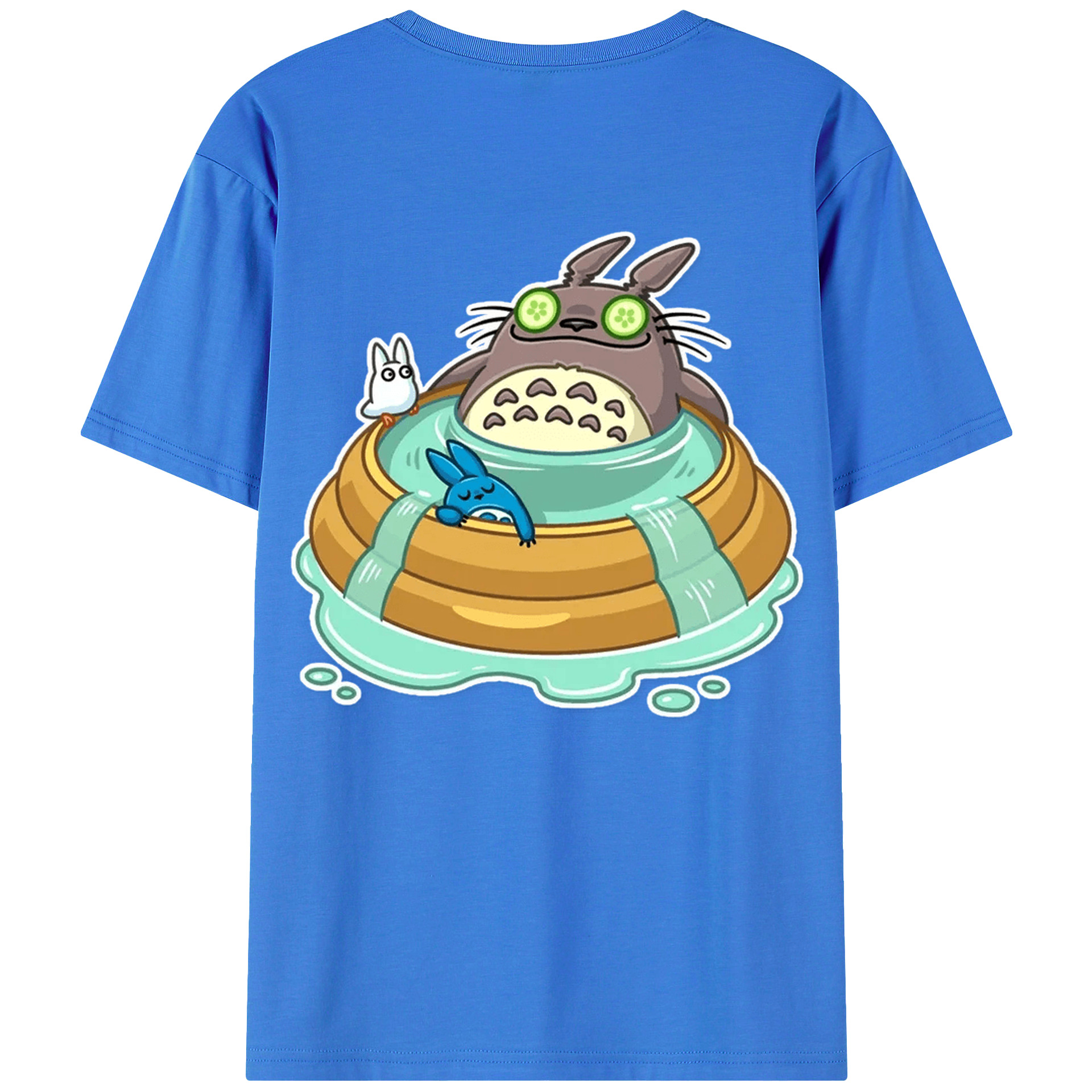 （画像用） となりのトトロ 草壁メイ 草壁サツキ My Neighbor Totoro Satsuki Kusakabe Mei Kusakabe 綿100％ メンズ半袖Tシャツ（バックプリント） 通気性