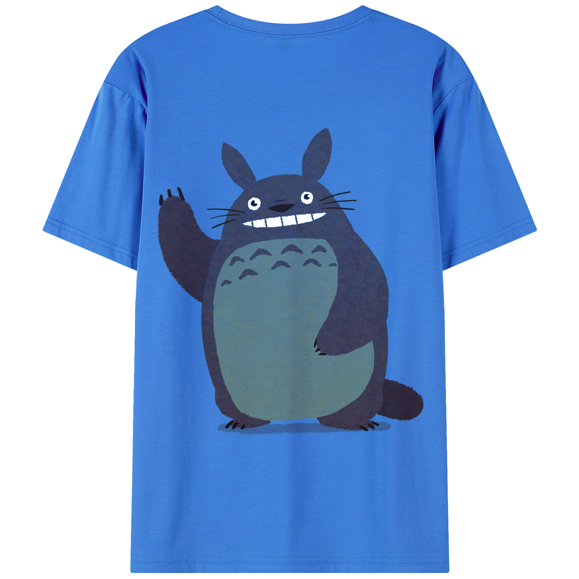 （画像用） となりのトトロ 草壁メイ 草壁サツキ My Neighbor Totoro Satsuki Kusakabe Mei Kusakabe 綿100％ メンズ半袖Tシャツ（バックプリント） 通気性
