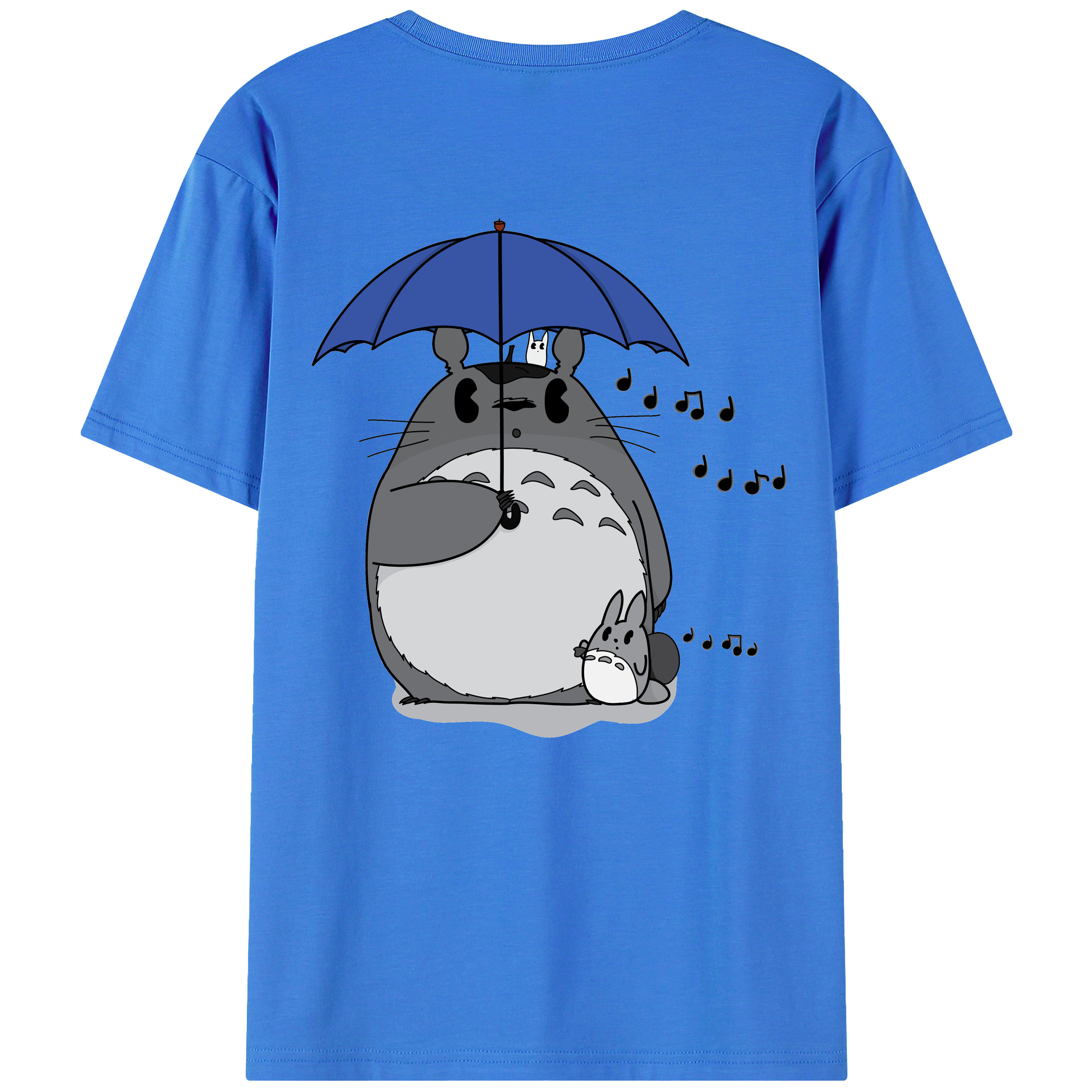 （画像用） となりのトトロ 草壁メイ 草壁サツキ My Neighbor Totoro Satsuki Kusakabe Mei Kusakabe 綿100％ メンズ半袖Tシャツ（バックプリント） 通気性