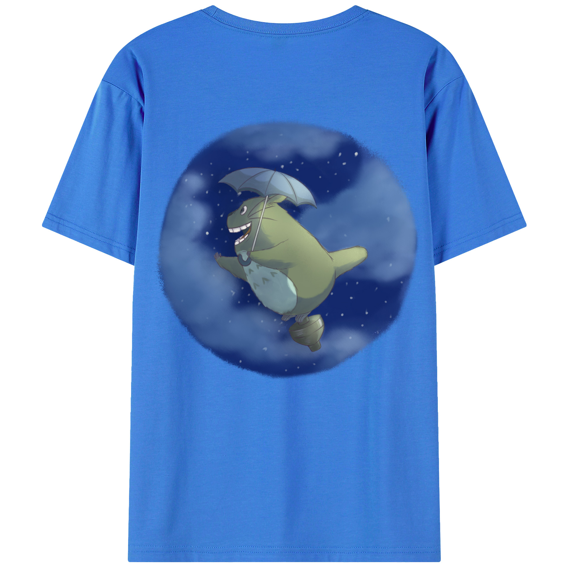 （画像用） となりのトトロ 草壁メイ 草壁サツキ My Neighbor Totoro Satsuki Kusakabe Mei Kusakabe 綿100％ メンズ半袖Tシャツ（バックプリント） 通気性
