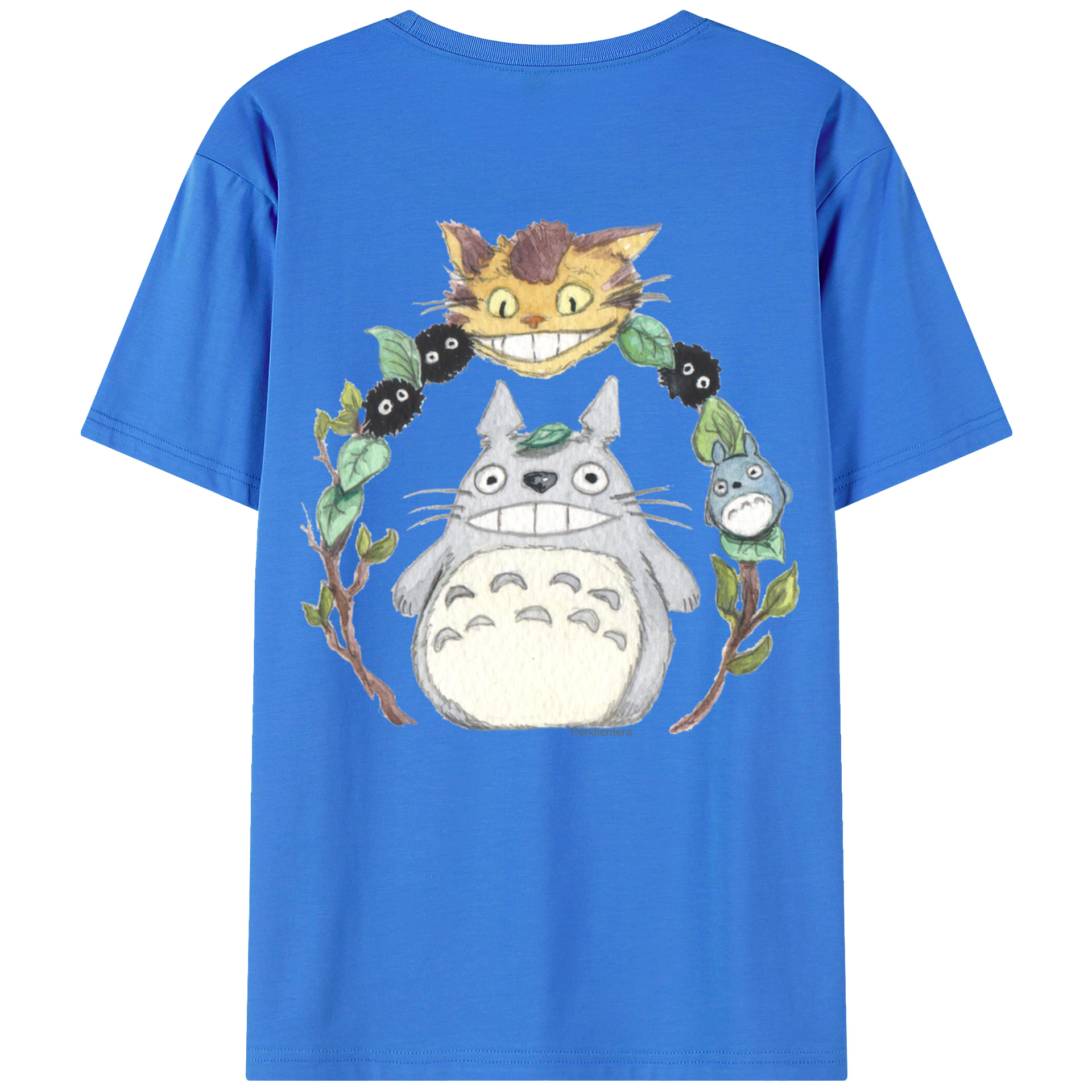 （画像用） となりのトトロ 草壁メイ 草壁サツキ My Neighbor Totoro Satsuki Kusakabe Mei Kusakabe 綿100％ メンズ半袖Tシャツ（バックプリント） 通気性