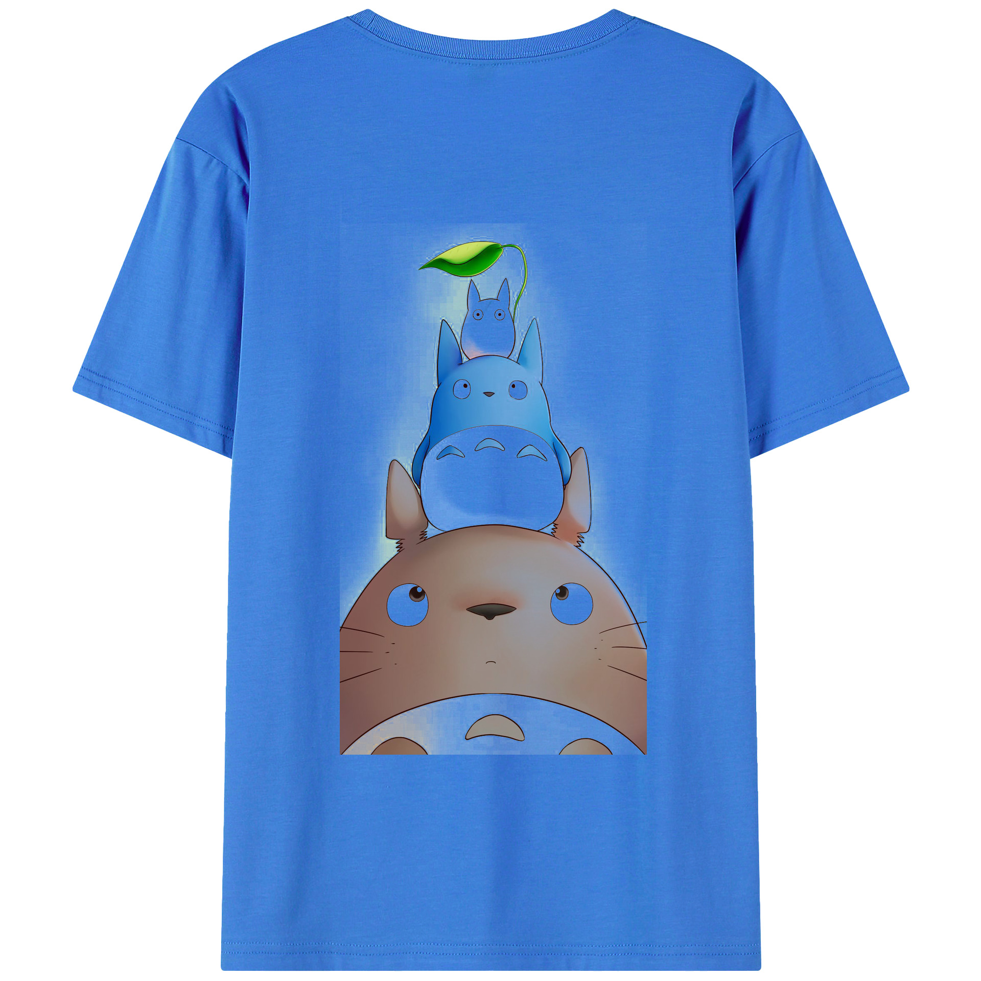 （画像用） となりのトトロ 草壁メイ 草壁サツキ My Neighbor Totoro Satsuki Kusakabe Mei Kusakabe 綿100％ メンズ半袖Tシャツ（バックプリント） 通気性