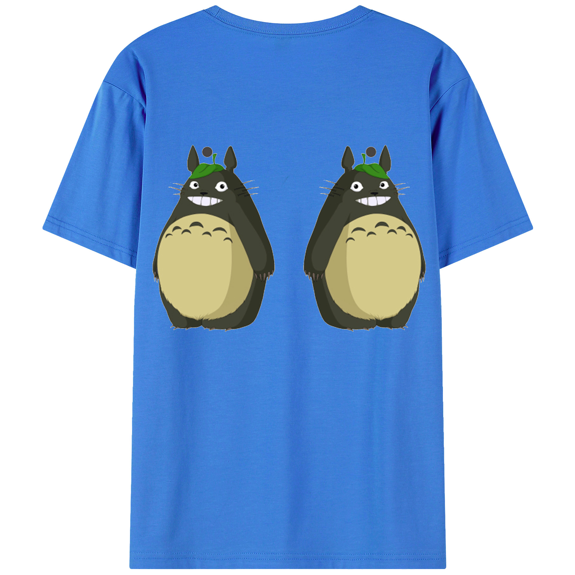 （画像用） となりのトトロ 草壁メイ 草壁サツキ My Neighbor Totoro Satsuki Kusakabe Mei Kusakabe 綿100％ メンズ半袖Tシャツ（バックプリント） 通気性