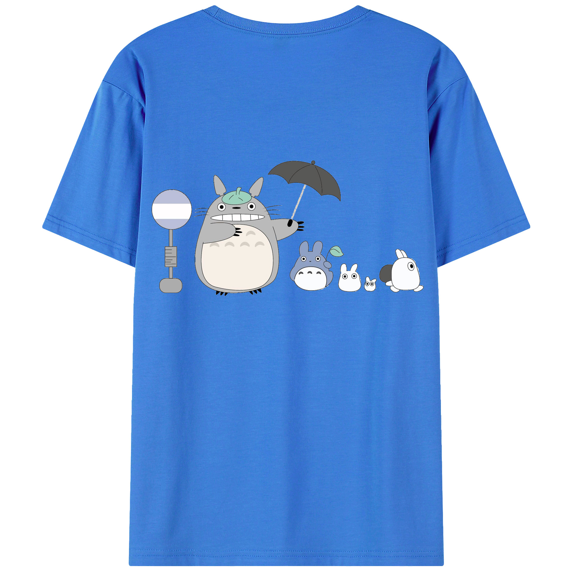 （画像用） となりのトトロ 草壁メイ 草壁サツキ My Neighbor Totoro Satsuki Kusakabe Mei Kusakabe 綿100％ メンズ半袖Tシャツ（バックプリント） 通気性